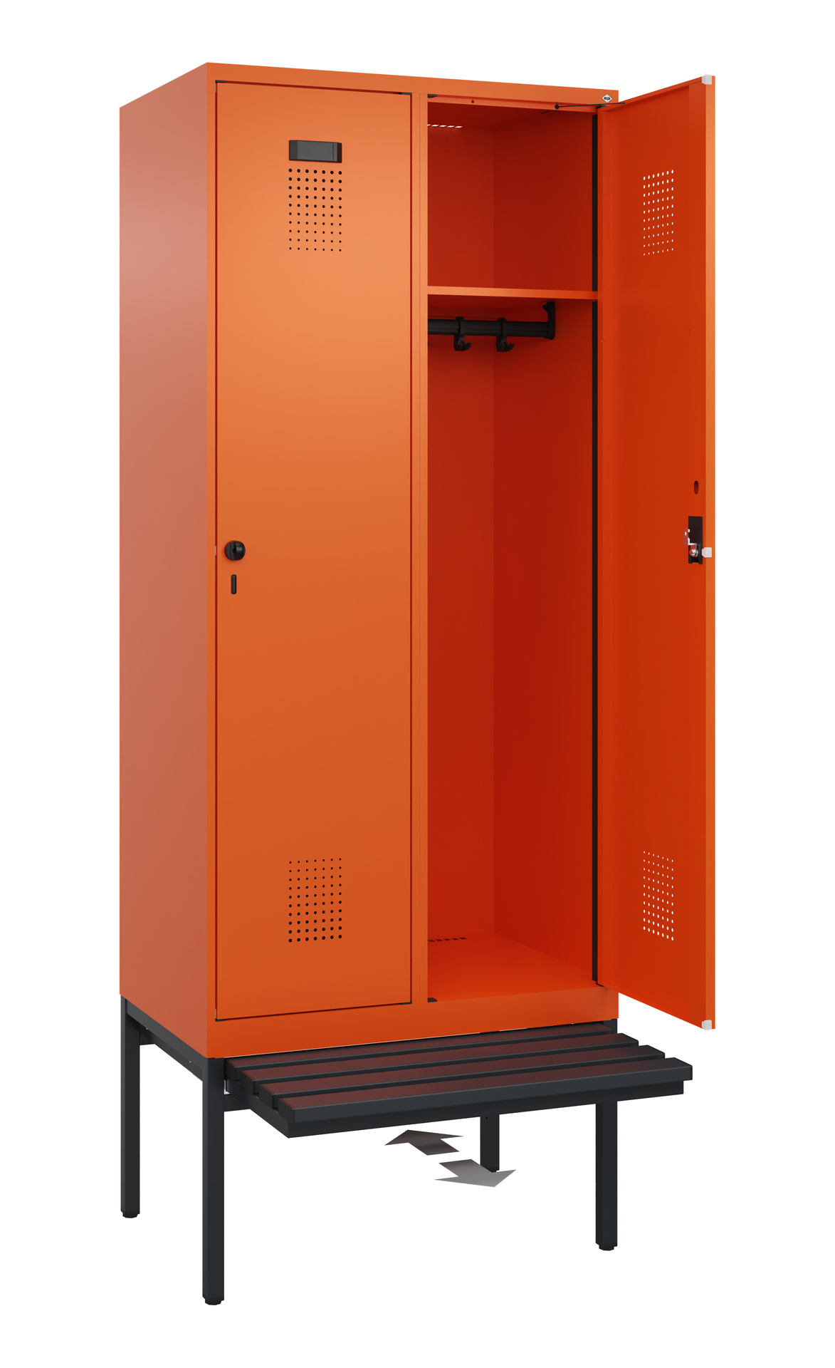 C+P Spind Evolo PLUS, Bank, 2 Abteile, 2120x800x815mm