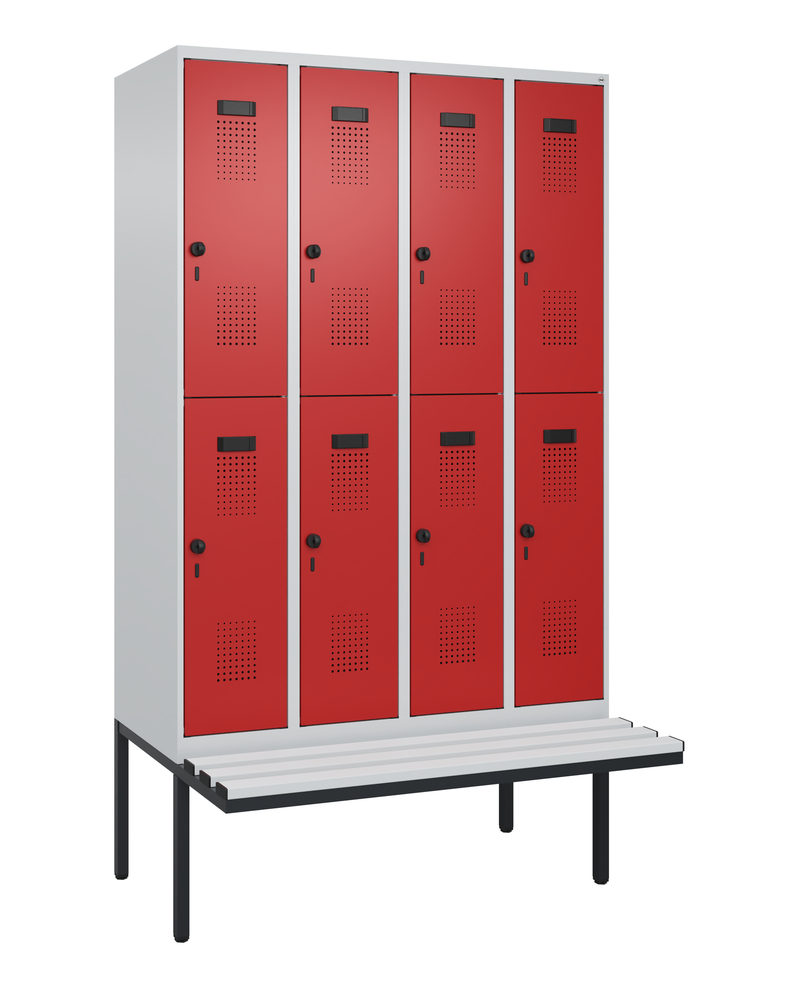C+P Doppelstock-Spind Evolo PLUS, Bank, 8 Fächer, 