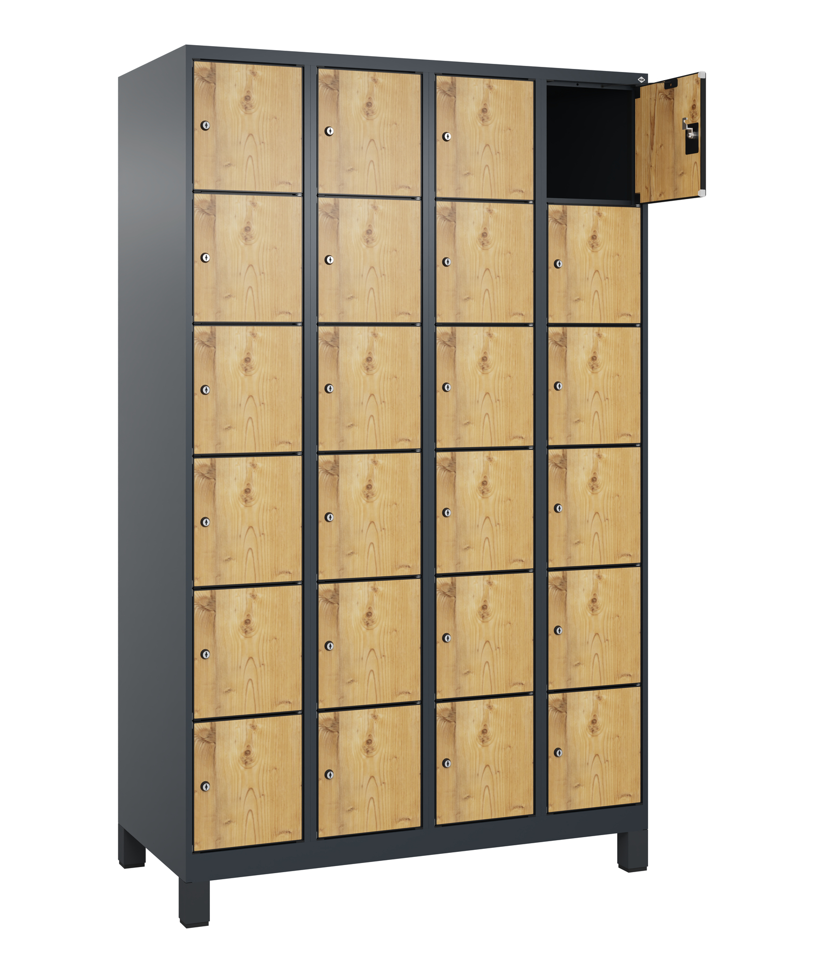 C+P Schlie�fachschrank Evolo PLUS, F��e, 24 F�cher, 1950x1200x500mm