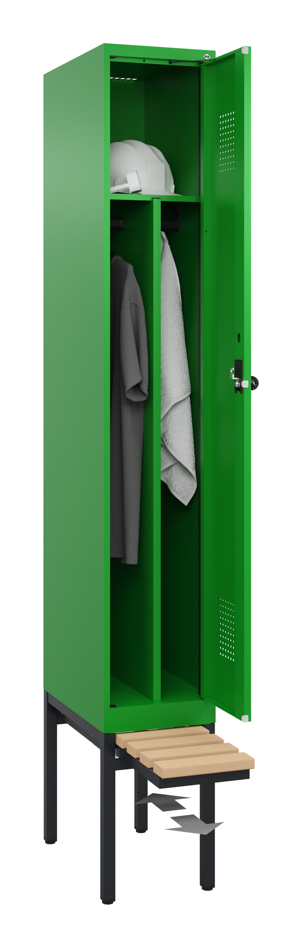 C+P Spind Evolo PLUS, Bank, 1 Abteil, 2120x300x815mm