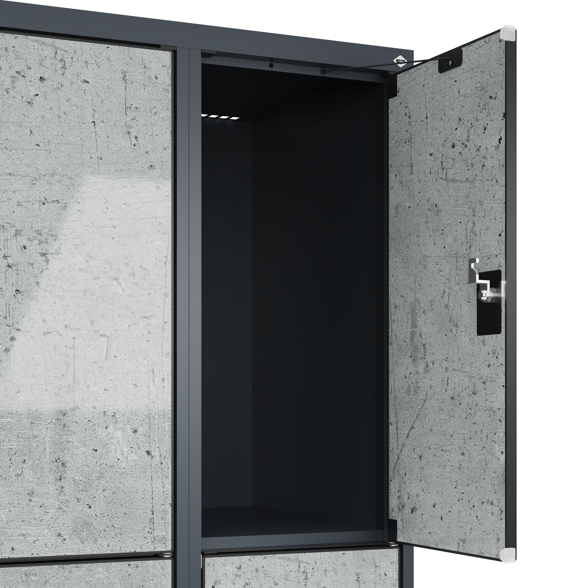 C+P Schlie�fachschrank Evolo PLUS, Sockel, 12 F�cher, 1950x1200x500mm