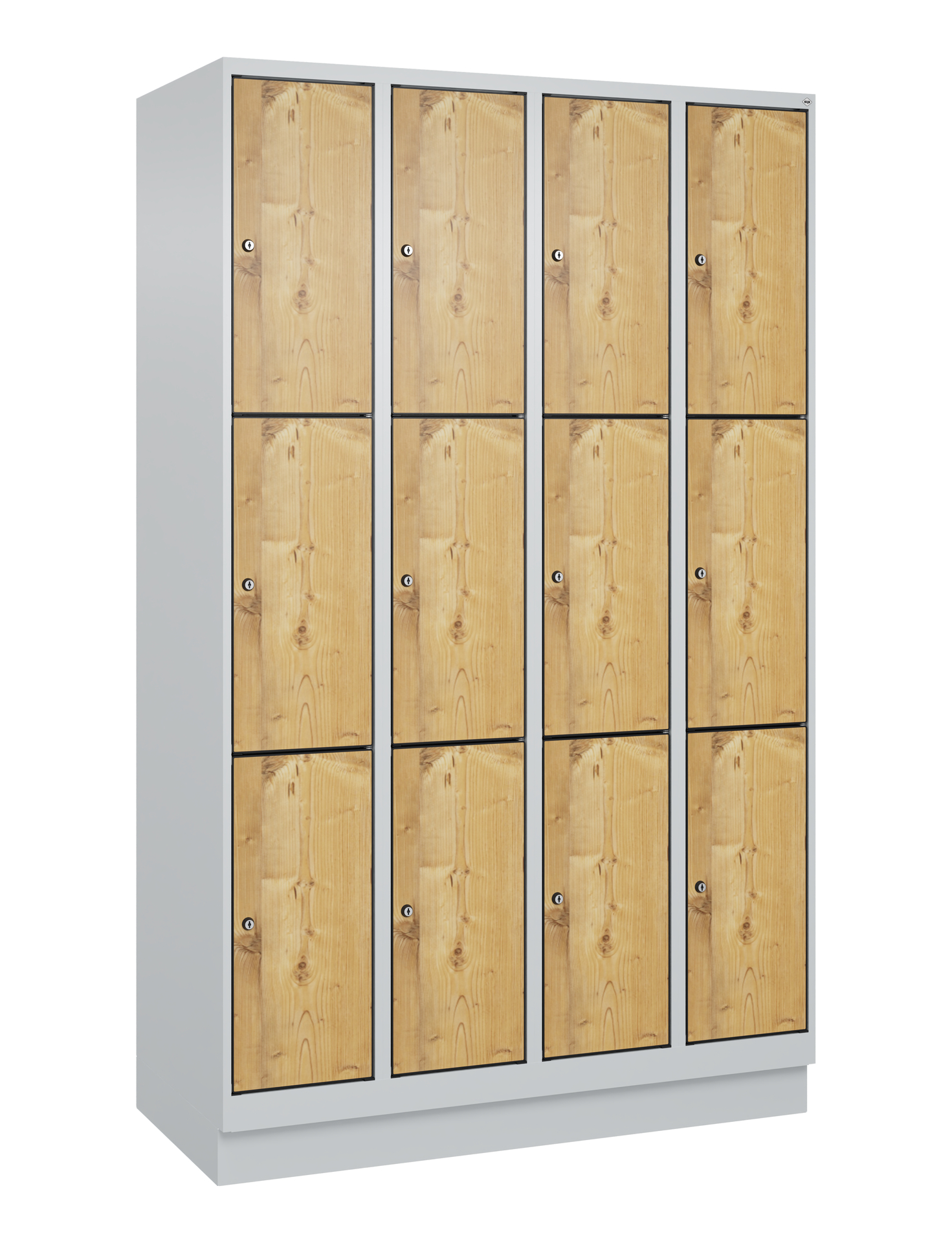 C+P Schlie�fachschrank Evolo PLUS, Sockel, 12 F�cher, 1950x1200x500mm