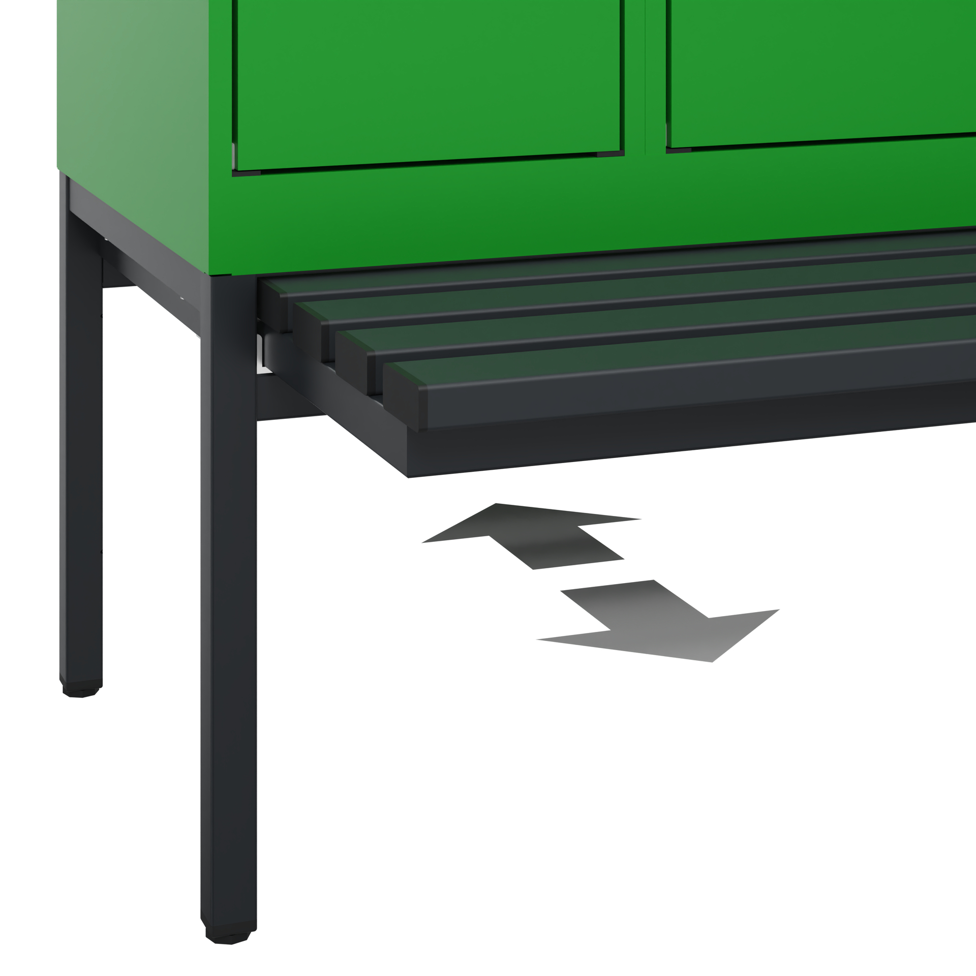 C+P Doppelstöckiger Spind Evolo PLUS, 4 Fächer, 2120x600x815mm