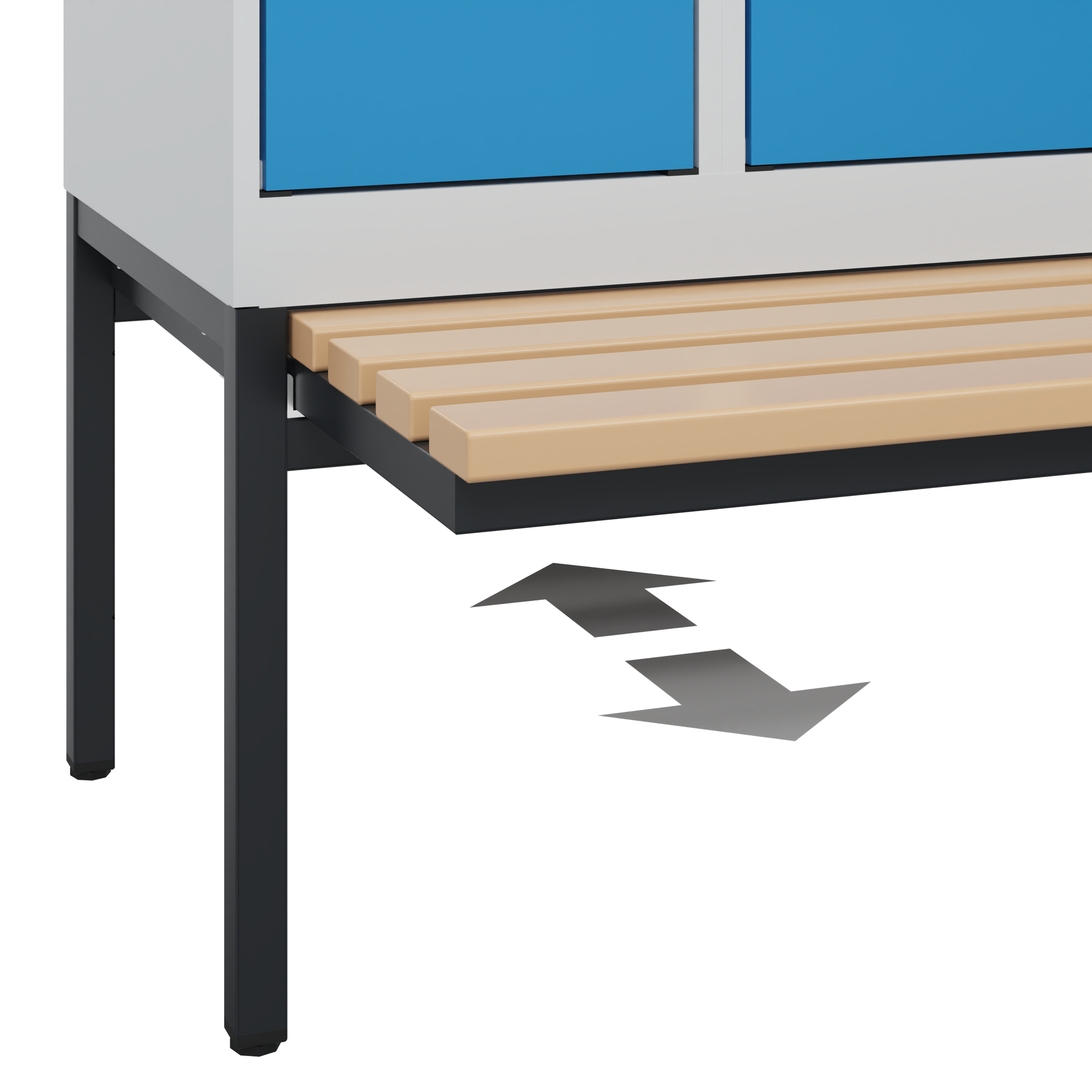 C+P Spind Evolo PLUS, Bank, 1 Abteil, 2120x300x815mm