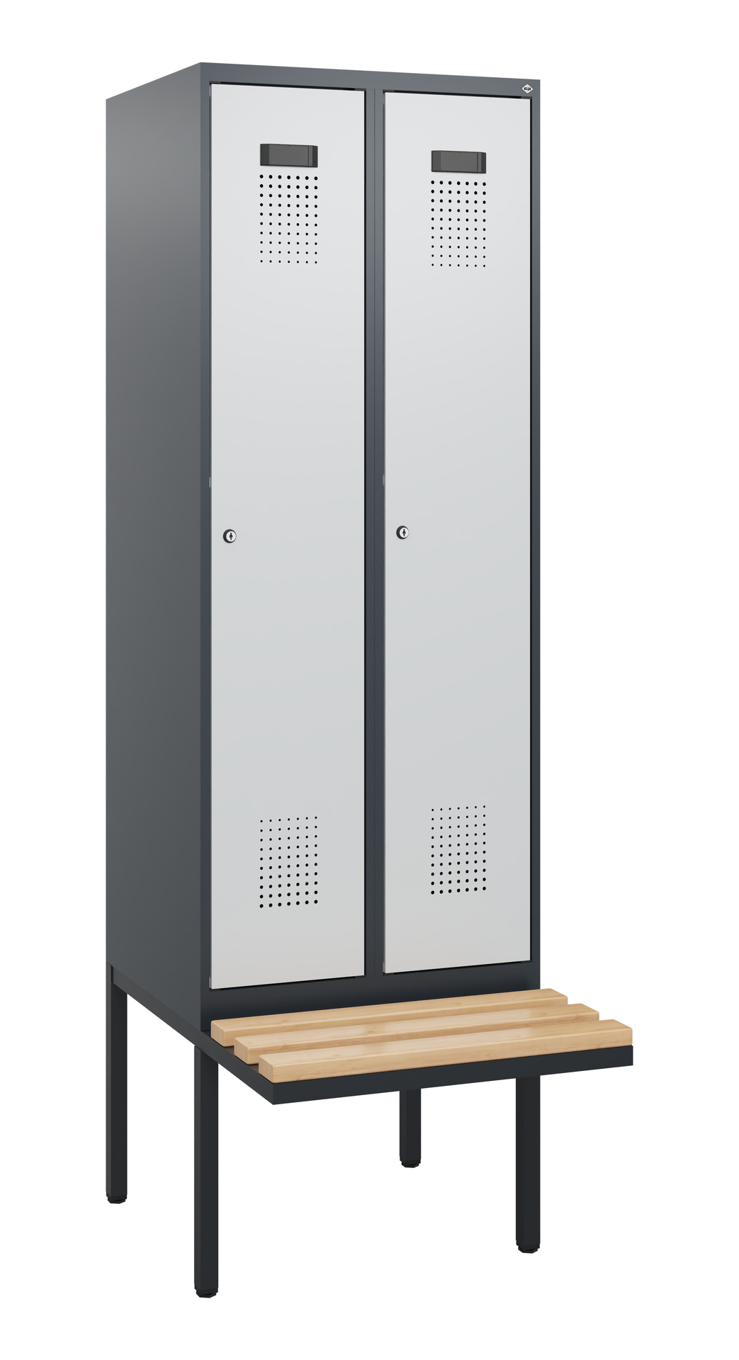 C+P Spind Evolo PLUS, Bank, 2 Abteile, 1950x600x81