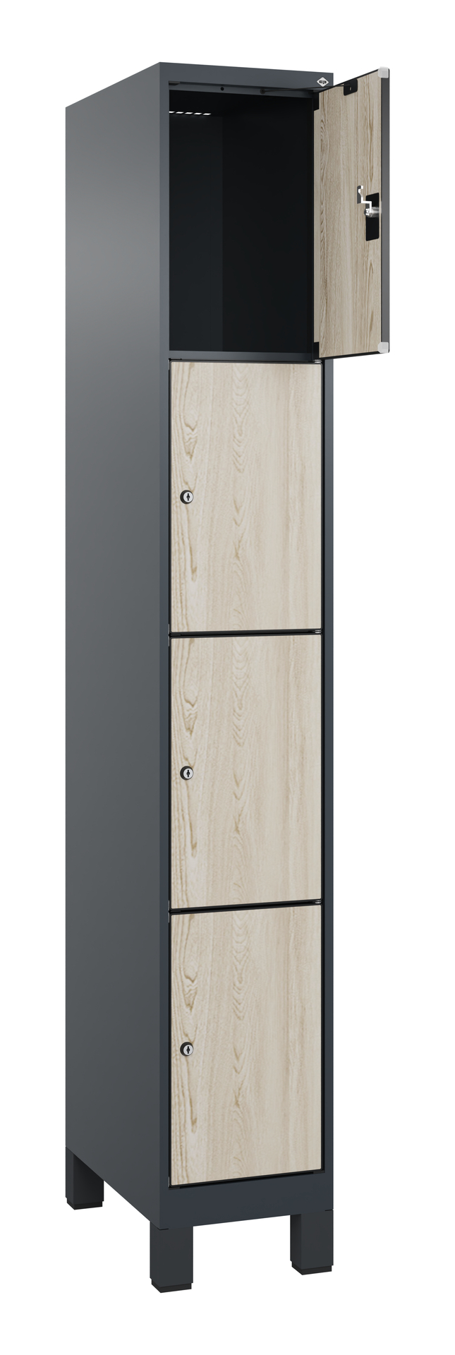 C+P Schlie�fachschrank Evolo PLUS, F��e, 4 F�cher, 1950x300x500mm