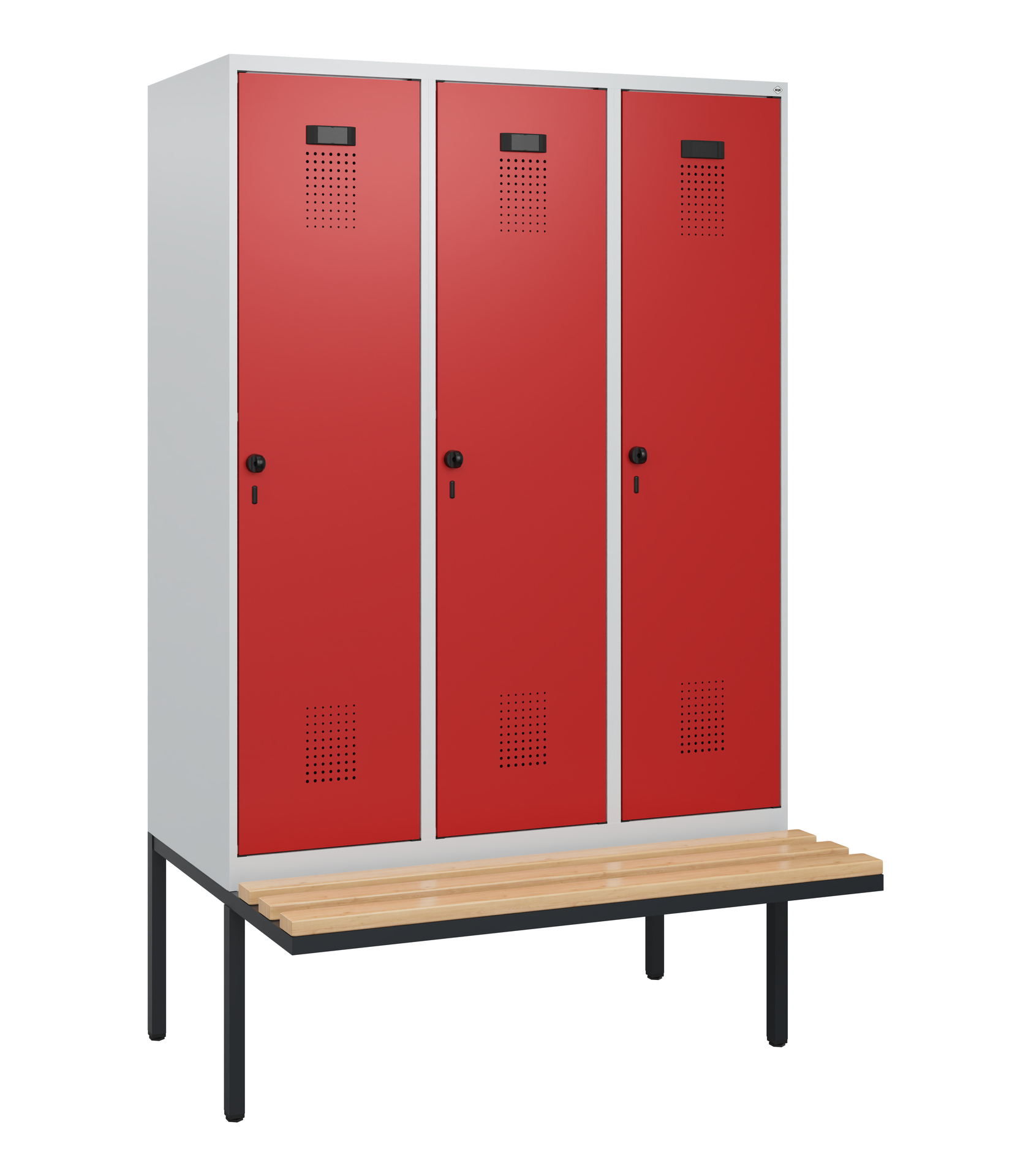 C+P Spind Evolo PLUS, Bank, 3 Abteile, 1950x1200x8