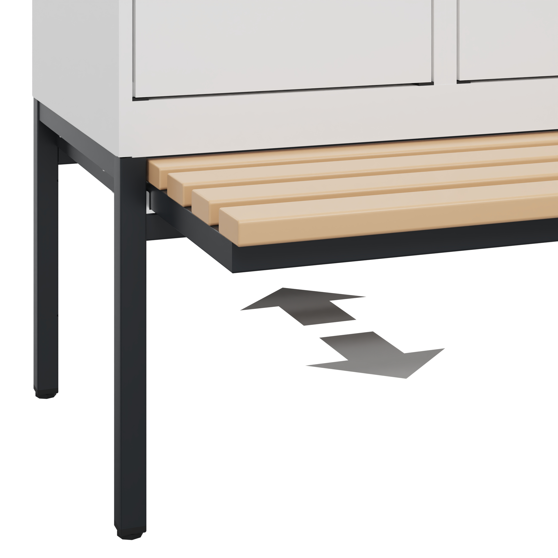 C+P Spind Evolo PLUS, Bank, 2 Abteile, 2120x800x815mm