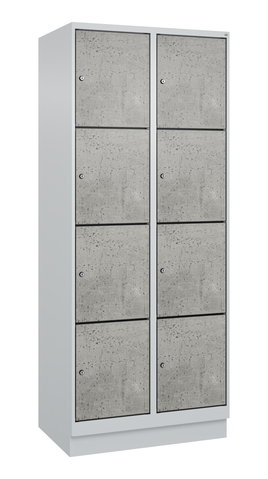 C+P Schlie�fachschrank Evolo PLUS, Sockel, 8 F�cher, 1950x800x500mm