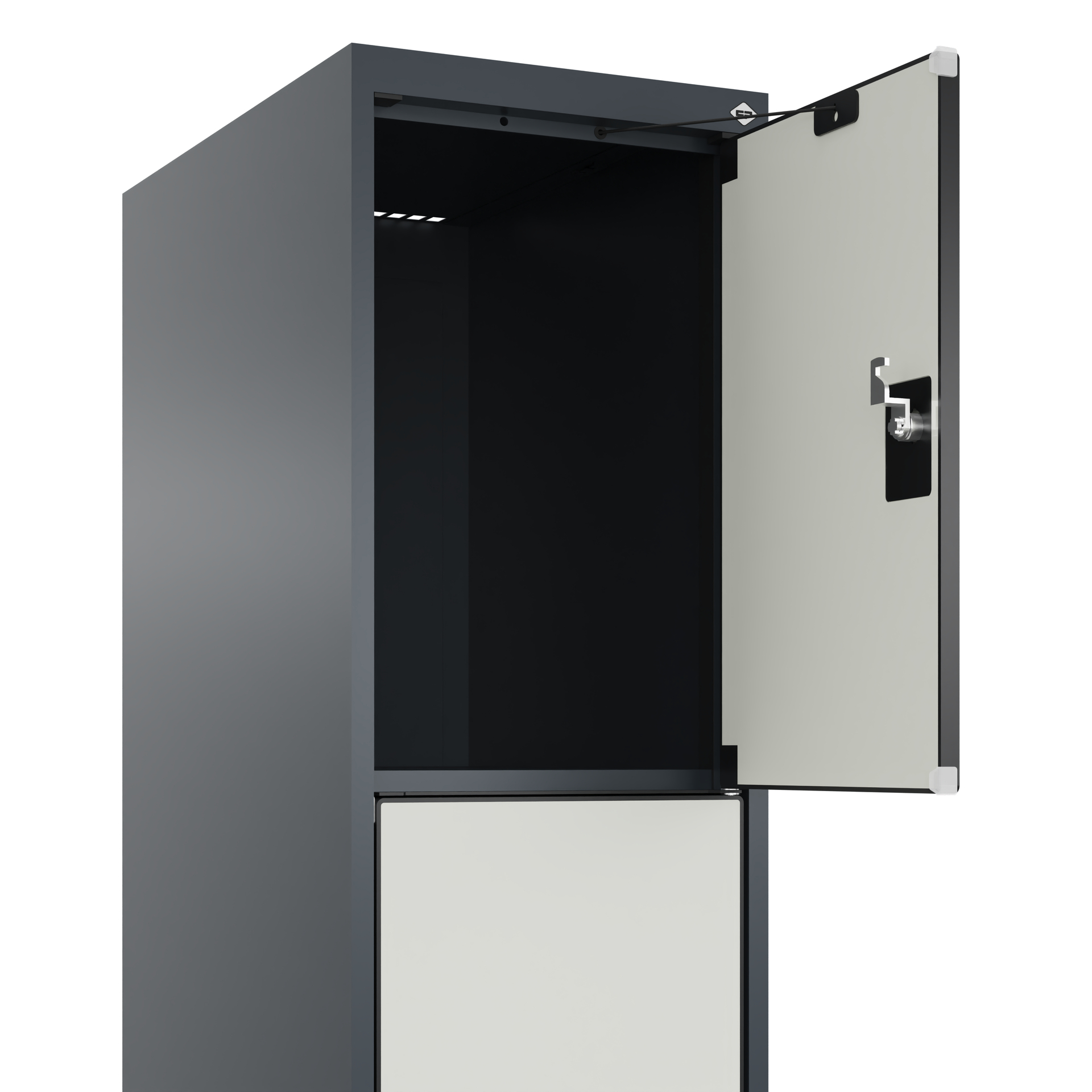 C+P Schlie�fachschrank Evolo PLUS, Sockel, 4 F�cher, 1950x300x500mm