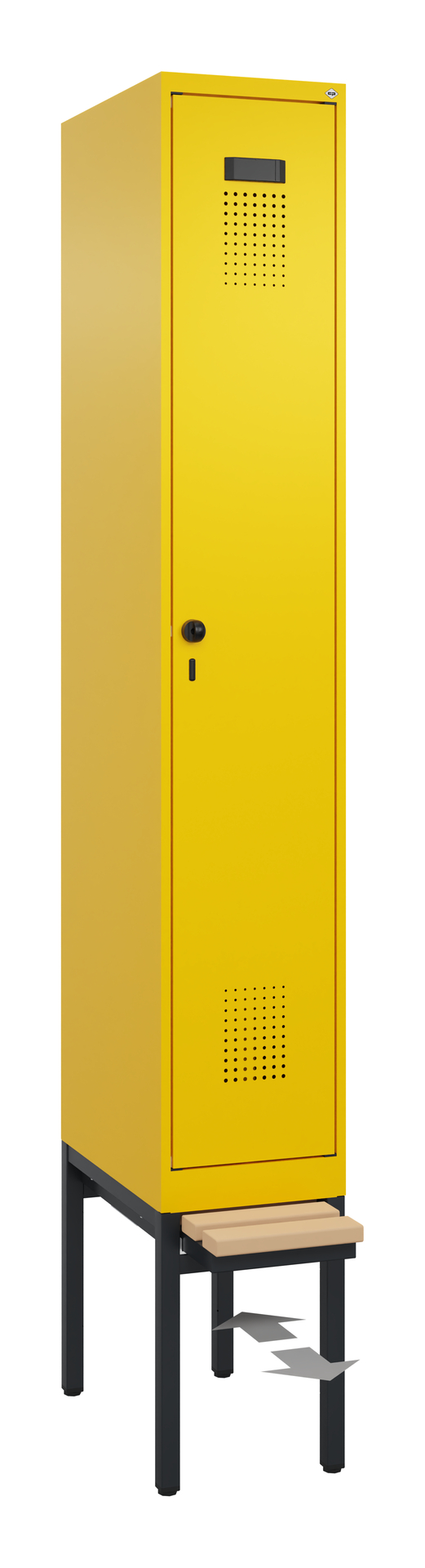 C+P Spind Evolo PLUS, Bank, 1 Abteil, 2120x300x815mm