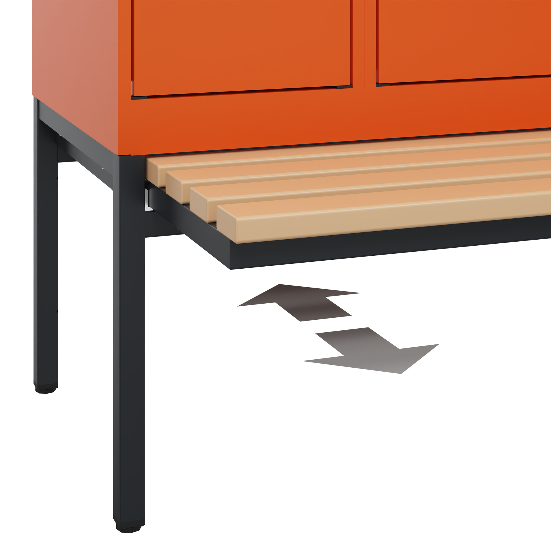 C+P Spind Evolo PLUS, Bank, 1 Abteil, 2120x300x815mm