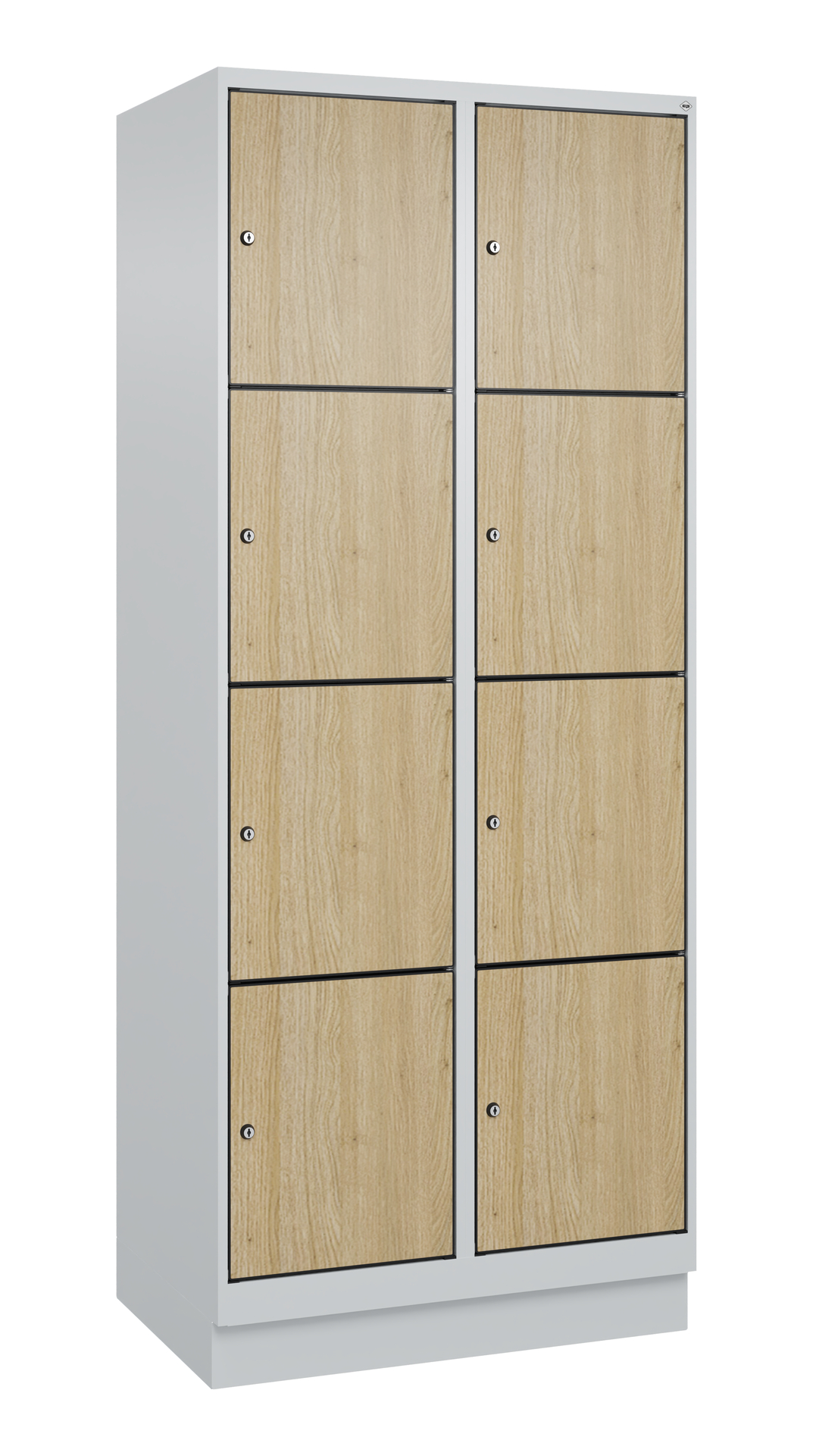 C+P Schlie�fachschrank Evolo PLUS, Sockel, 8 F�cher, 1950x800x500mm