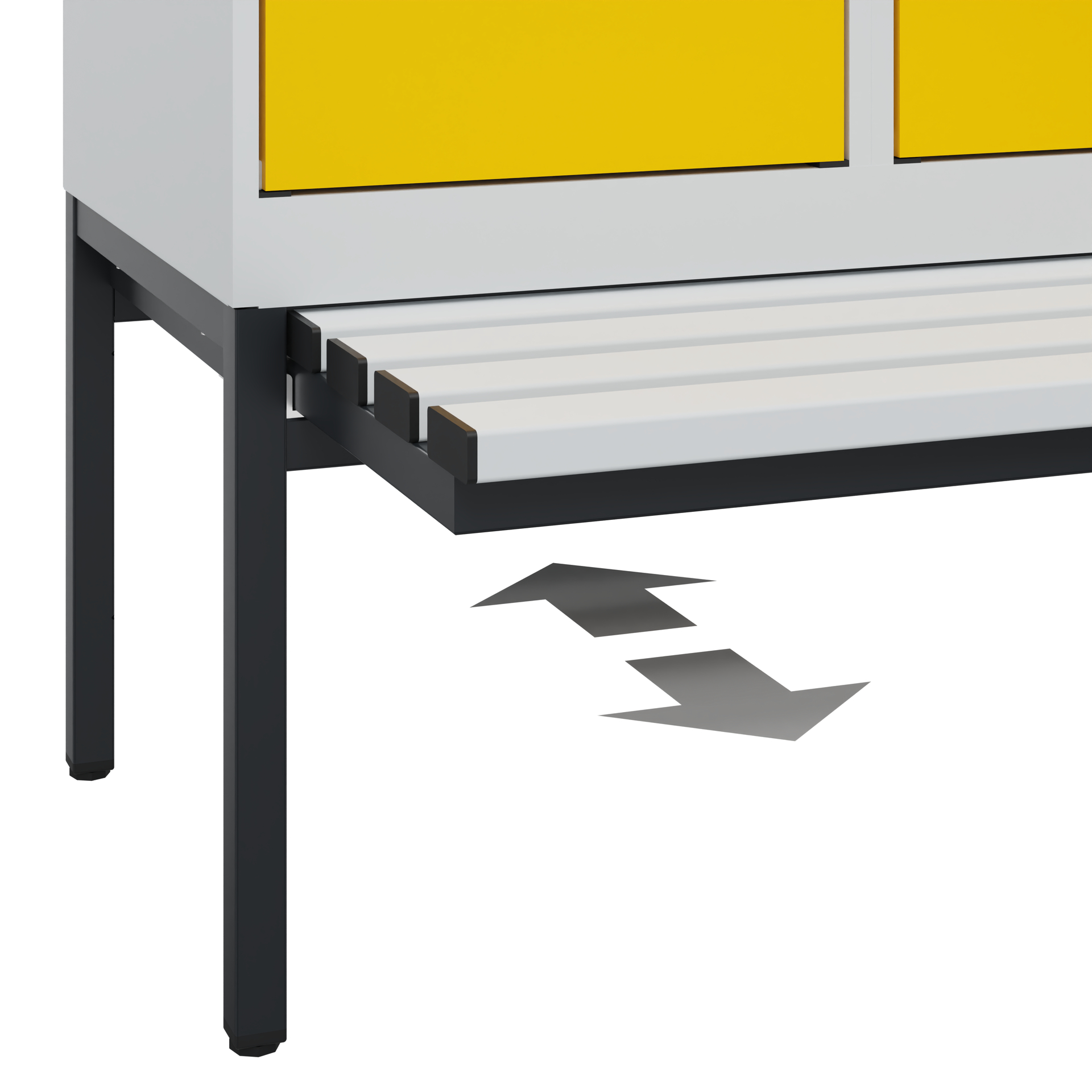C+P Spind Evolo PLUS, Bank, 2 Abteile, 2120x800x815mm