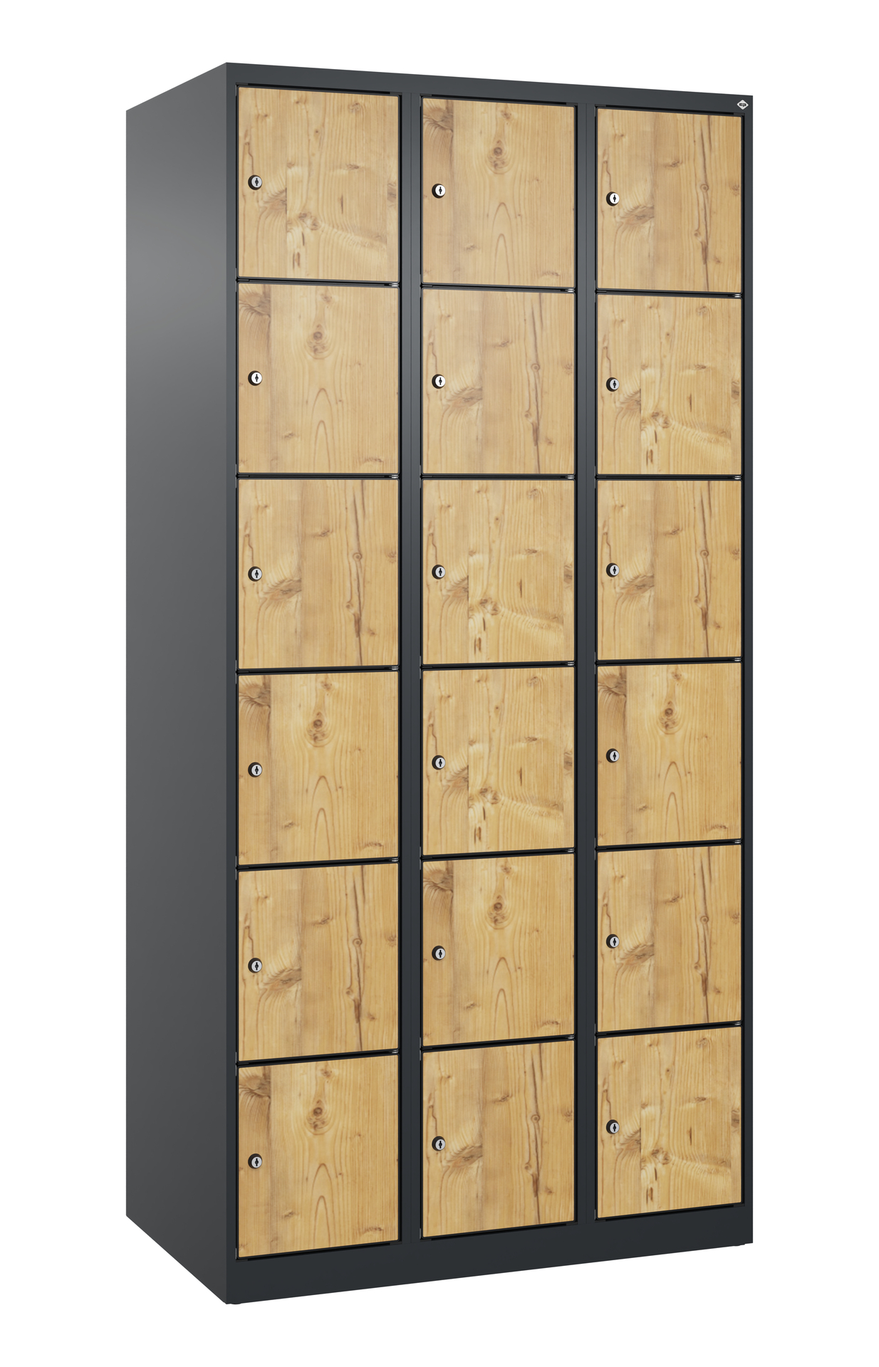 C+P Schlie�fachschrank Evolo PLUS, 18 F�cher, 1850x900x500mm