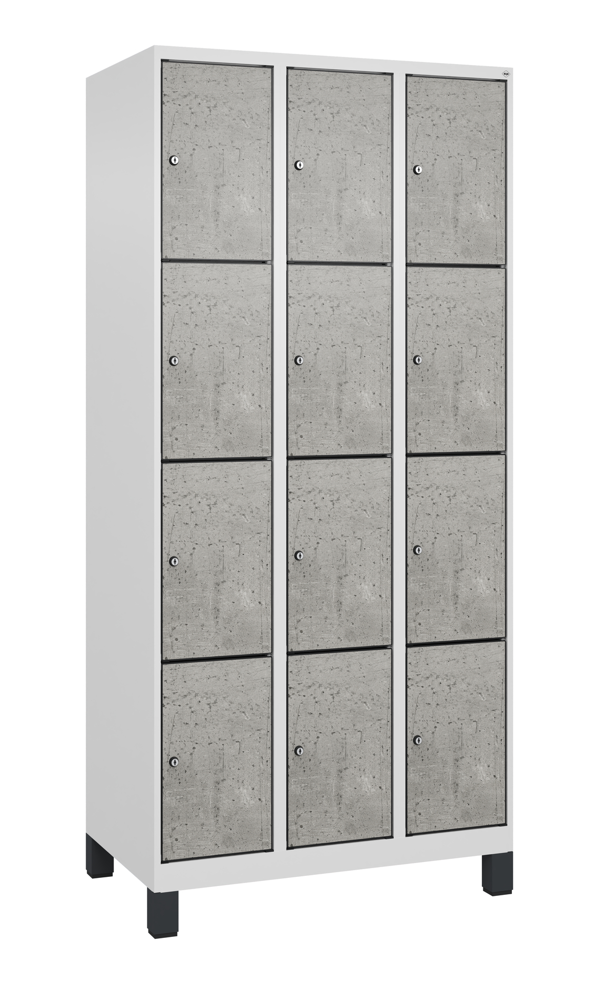 C+P Schlie�fachschrank Evolo PLUS, F��e, 12 F�cher, 1950x900x500mm