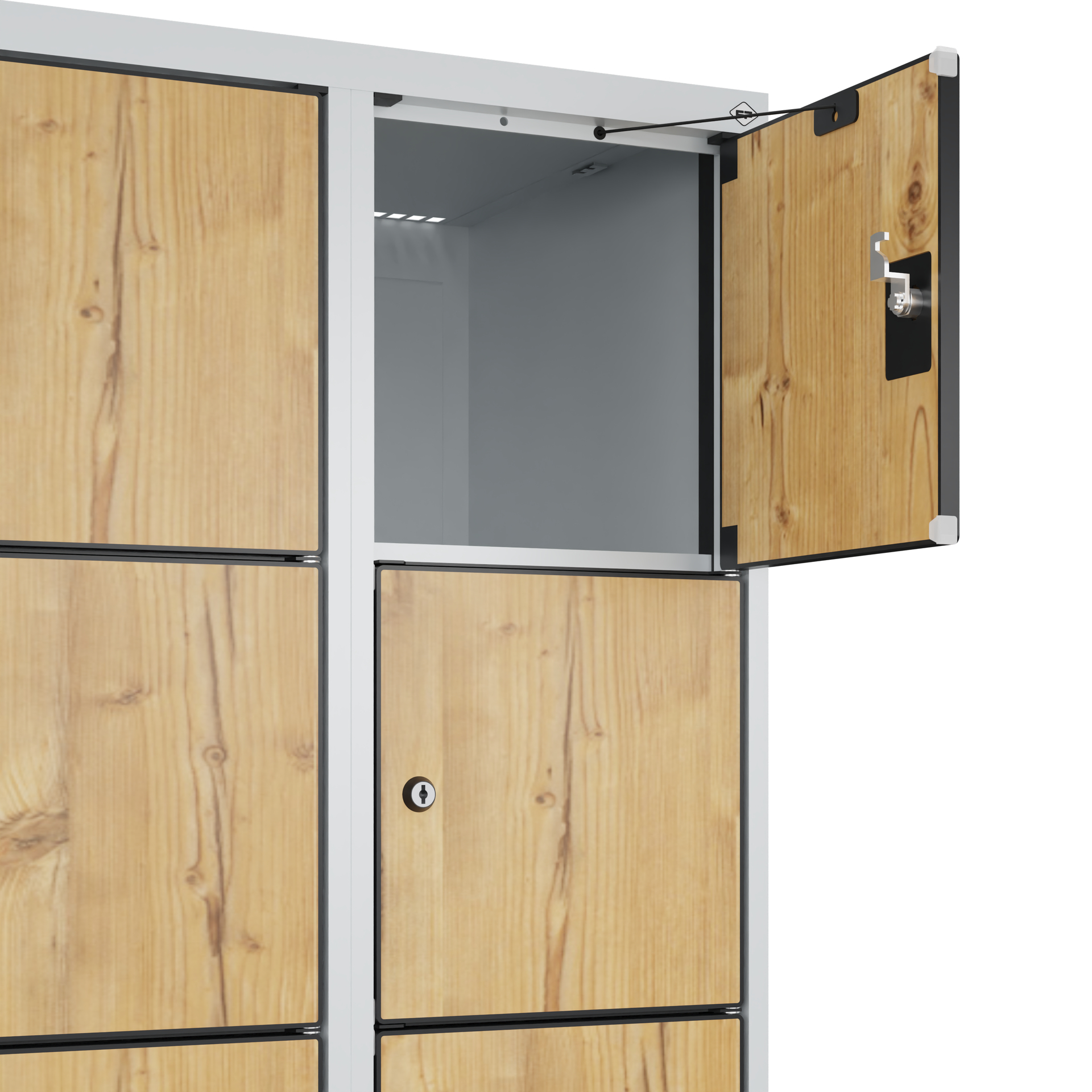 C+P Schlie�fachschrank Evolo PLUS, F��e, 18 F�cher, 1950x900x500mm