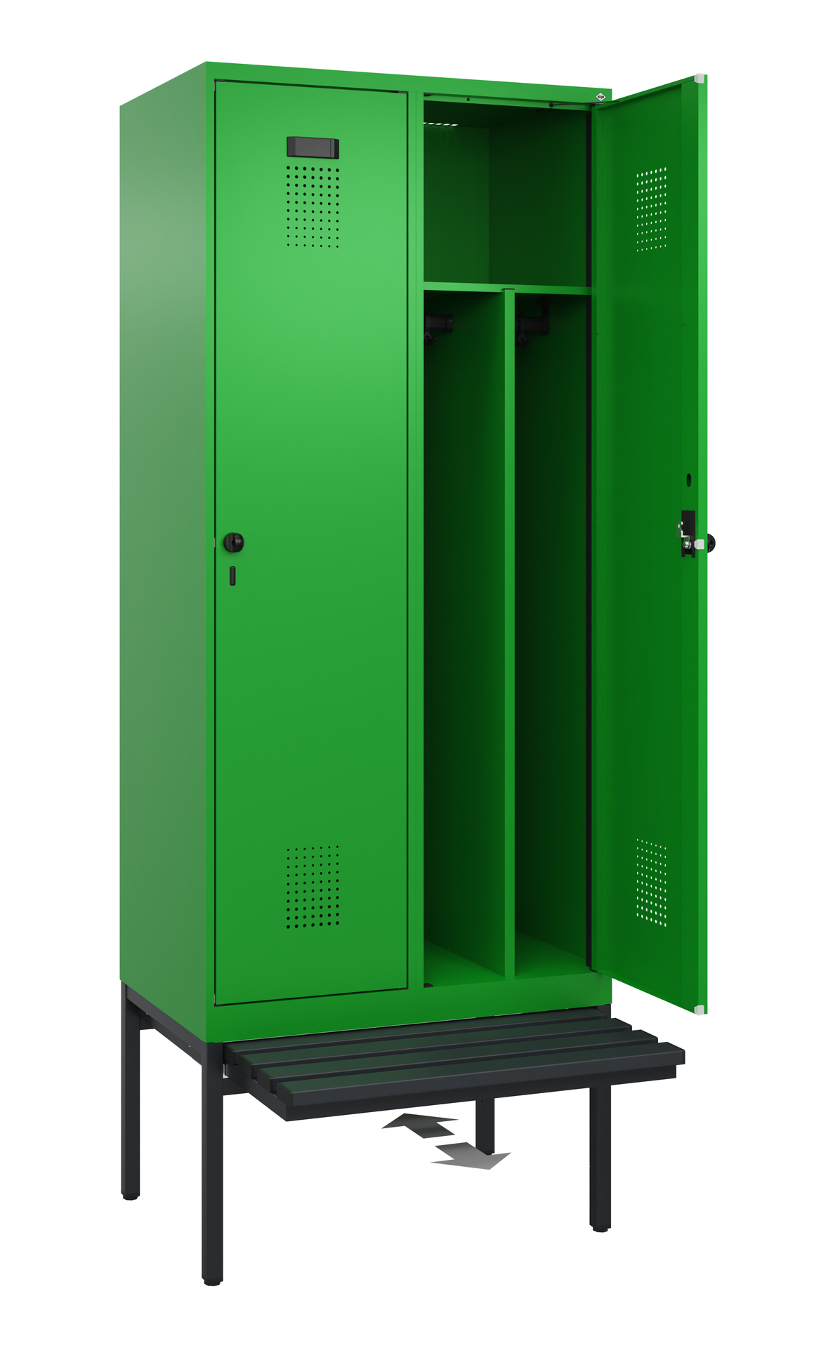 C+P Spind Evolo PLUS, Bank, 2 Abteile, 2120x800x815mm