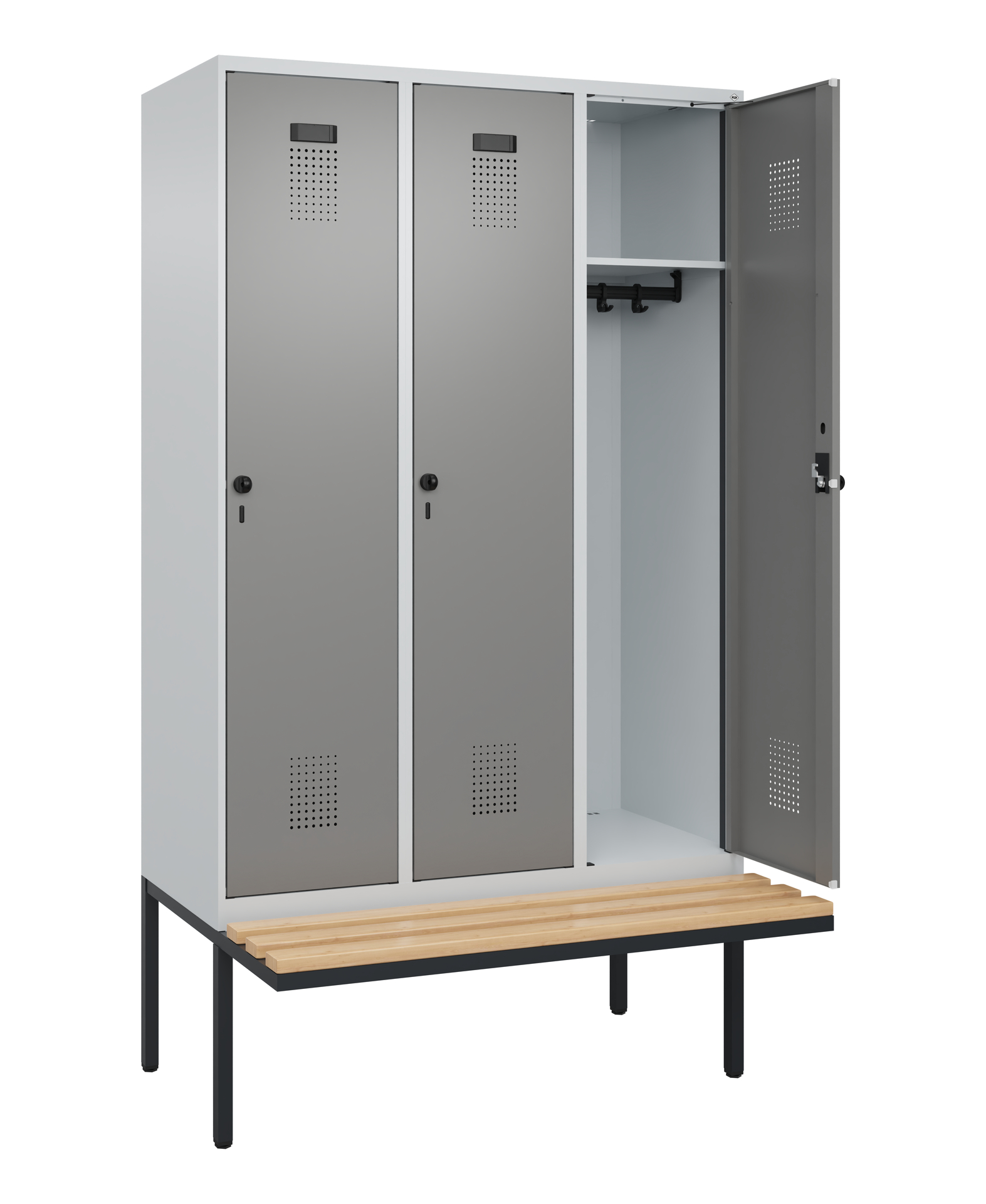 C+P Spind Evolo PLUS, Bank, 3 Abteile, 2120x1200x8