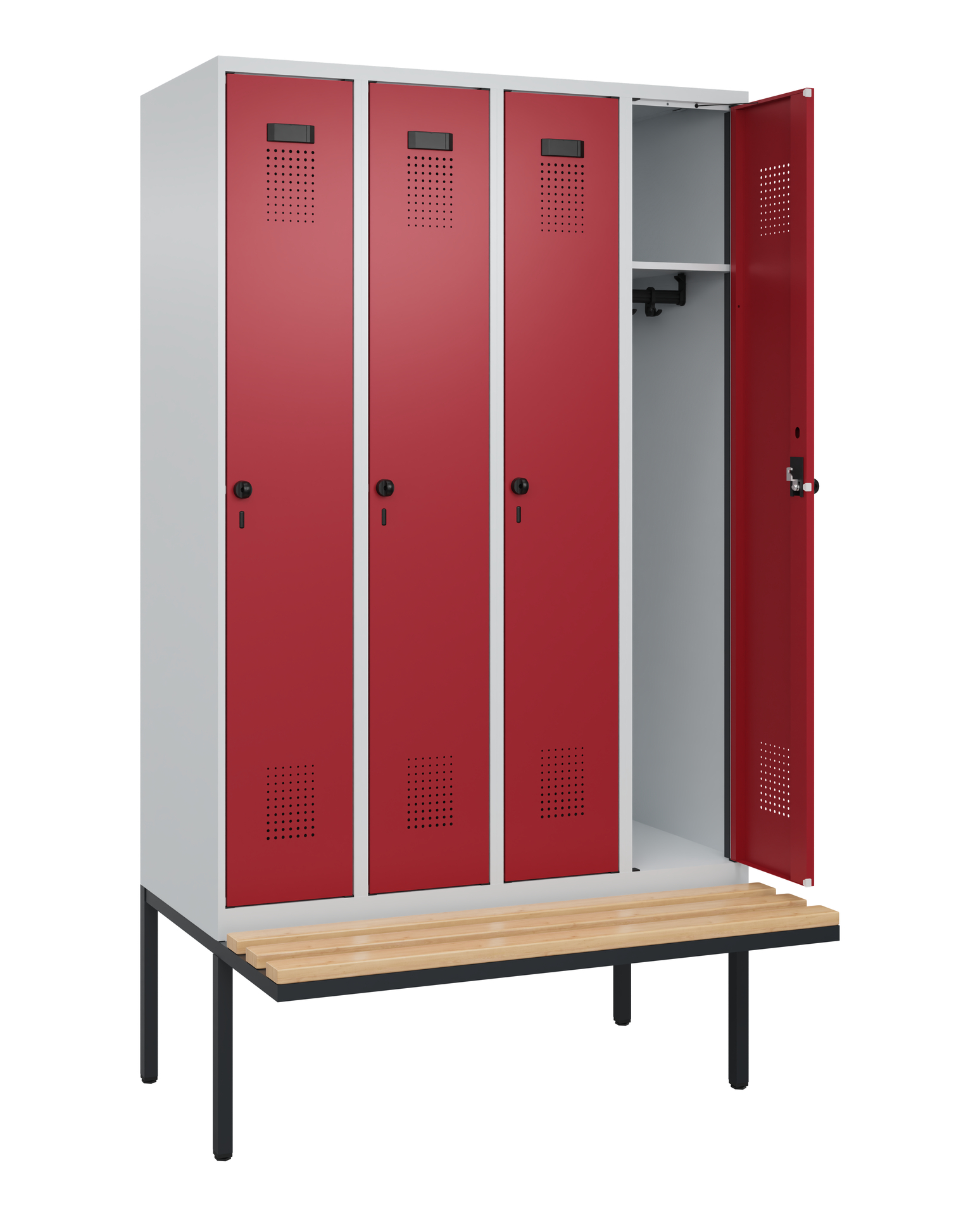 C+P Spind Evolo PLUS, Bank, 4 Abteile, 2120x1200x8