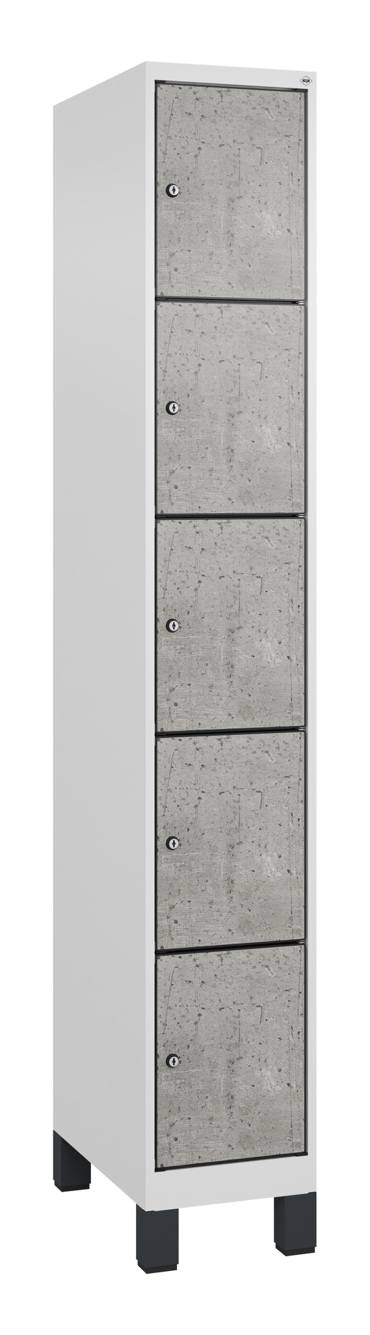 C+P Schlie�fachschrank Evolo PLUS, F��e, 5 F�cher, 1950x300x500mm