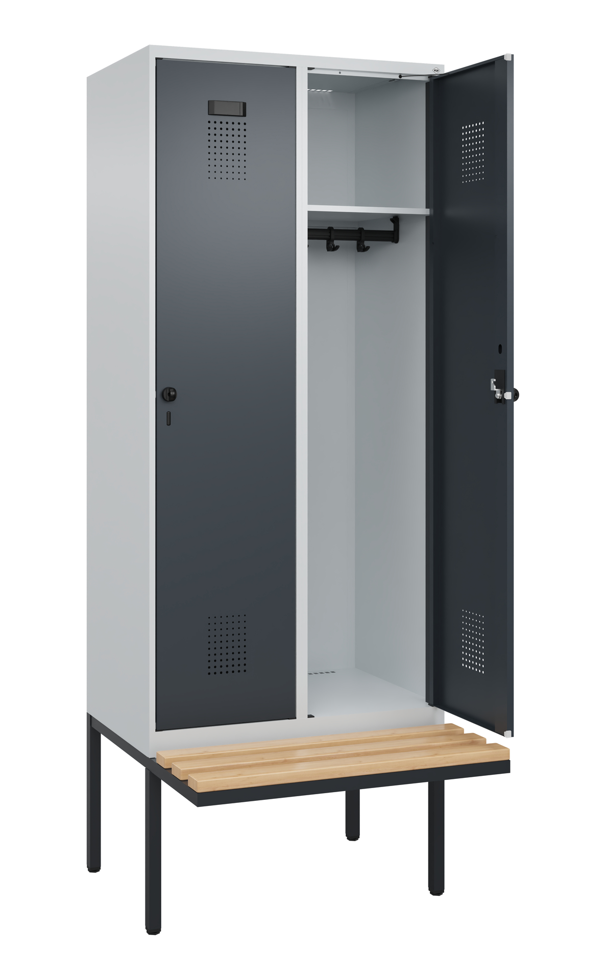 C+P Spind Evolo PLUS, Bank, 2 Abteile, 2120x800x81