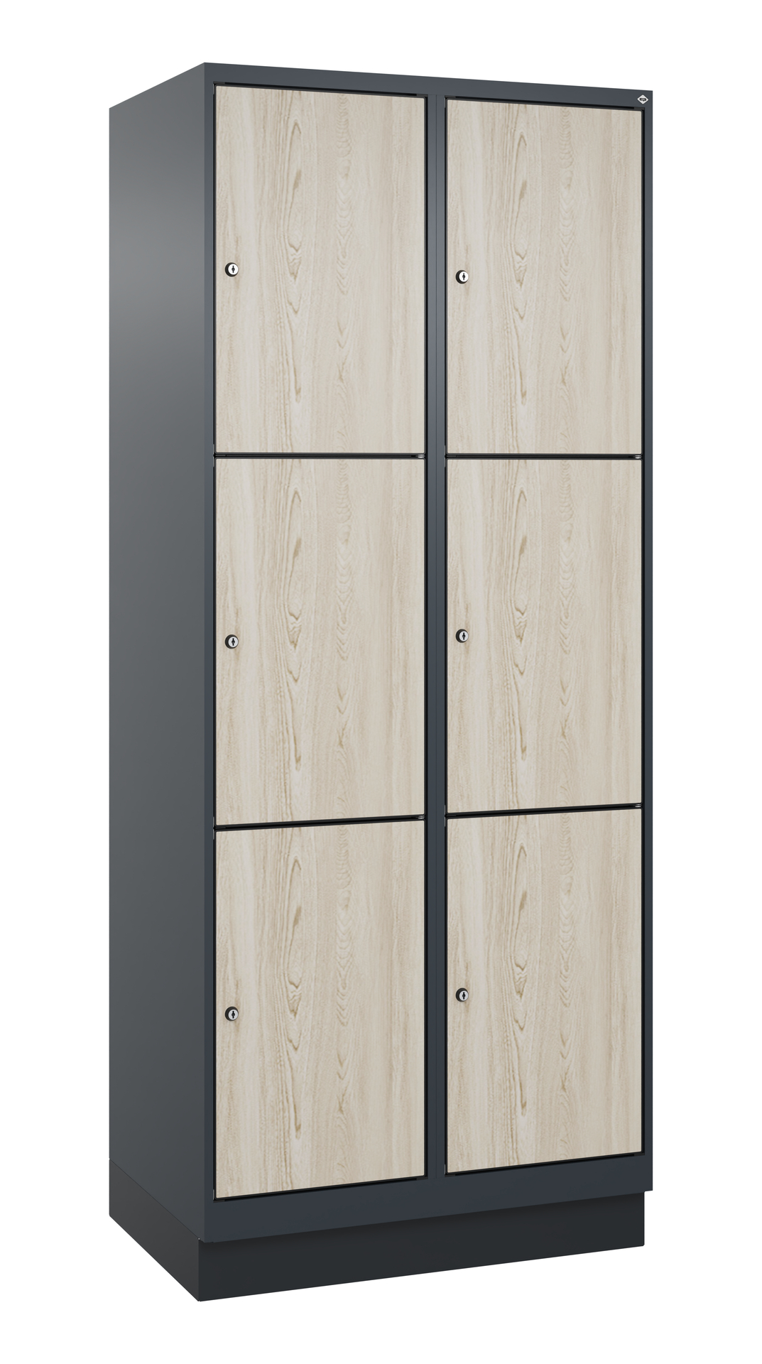 C+P Schlie�fachschrank Evolo PLUS, Sockel, 6 F�cher, 1950x800x500mm