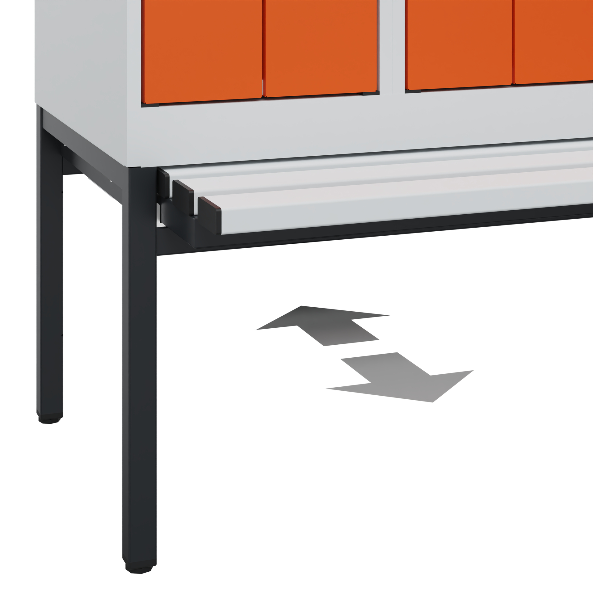 C+P Z-Spind Evolo PLUS, Bank, 2 Fächer, 2120x300x815mm