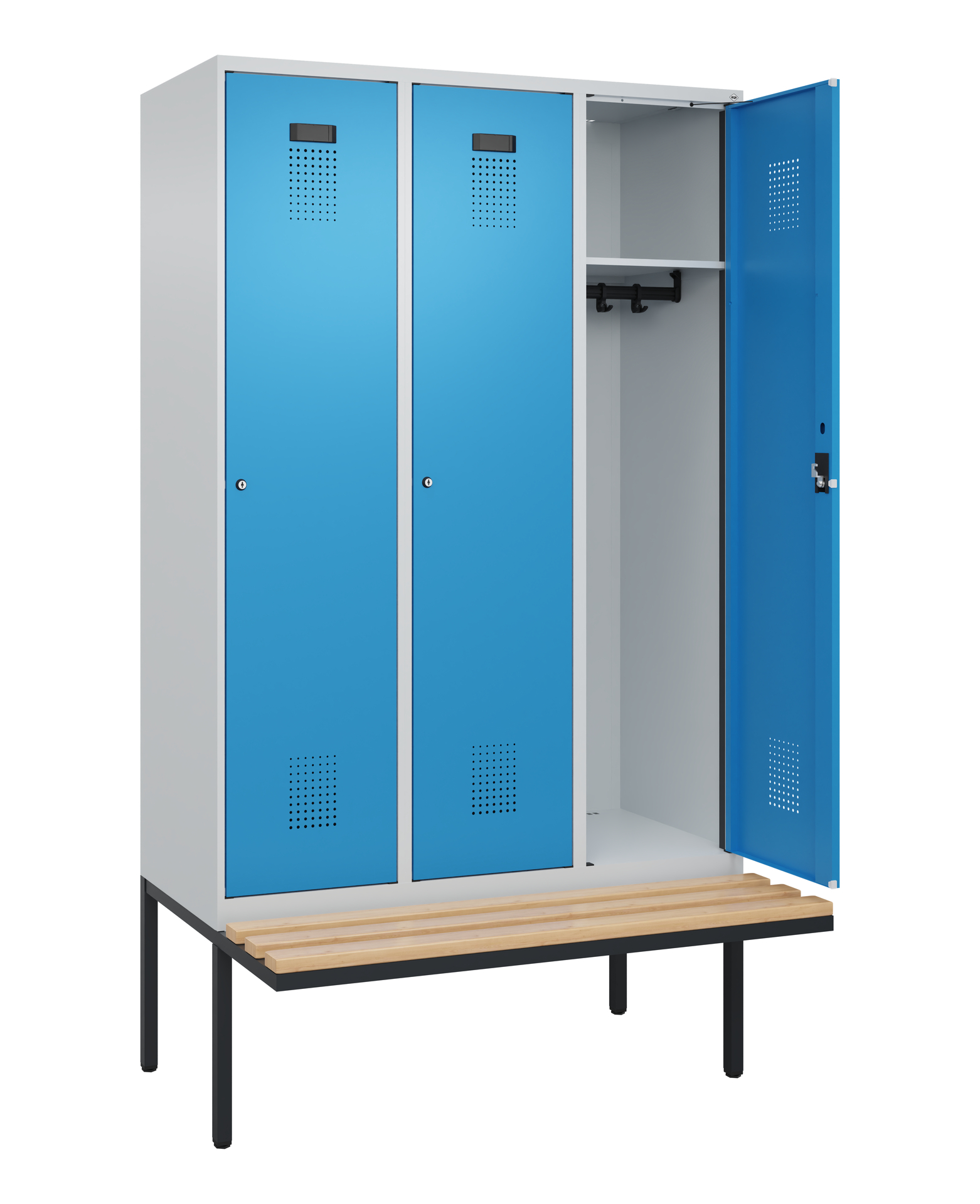 C+P Spind Evolo PLUS, Bank, 3 Abteile, 2120x1200x8
