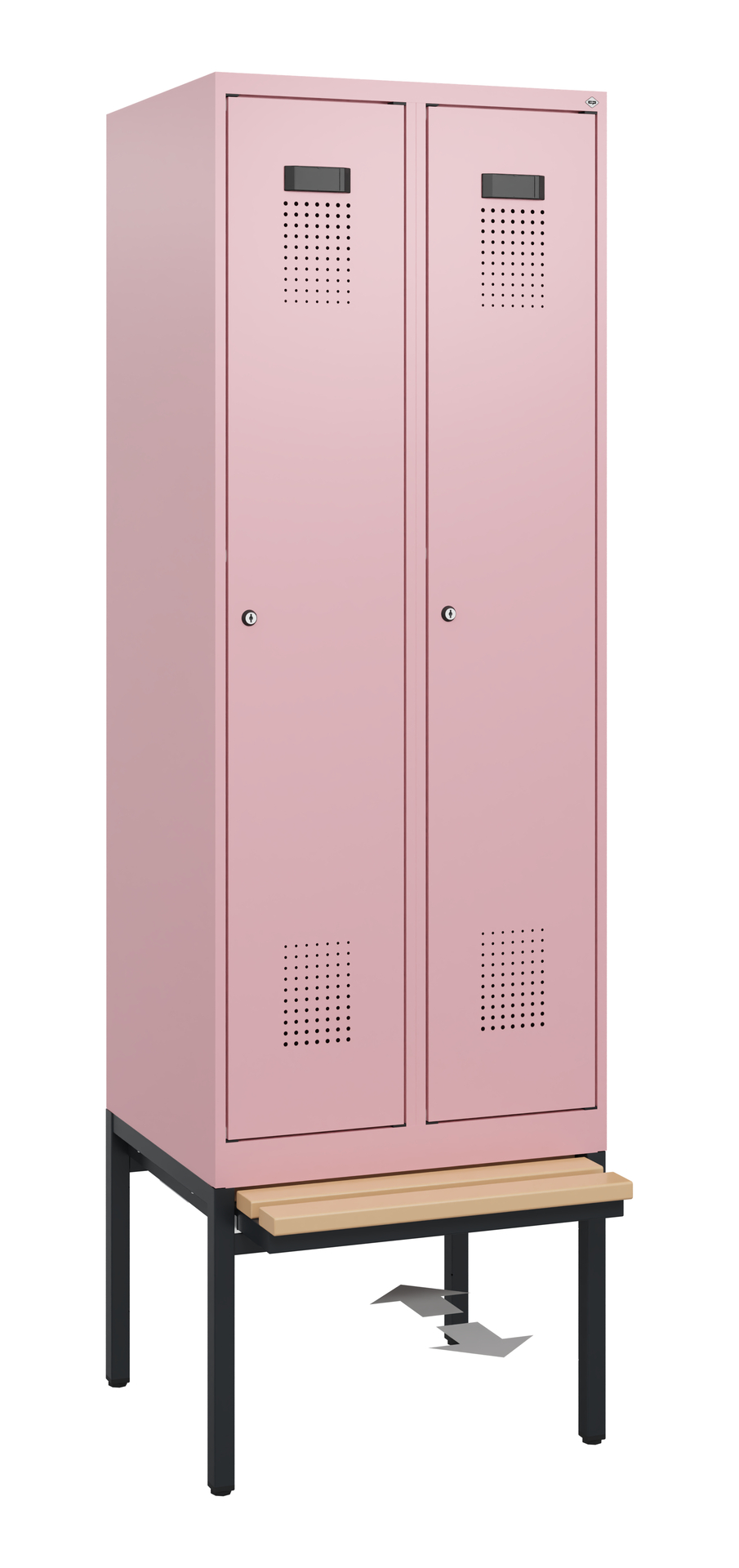 C+P Spind Evolo PLUS, Bank, 2 Abteile, 1950x600x815mm