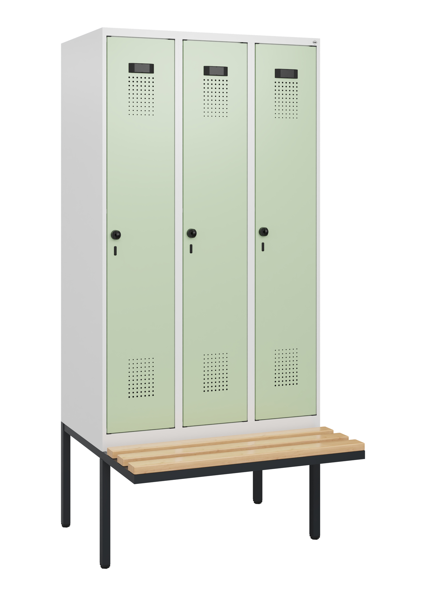 C+P Spind Evolo PLUS, Bank, 3 Abteile, 1950x900x81