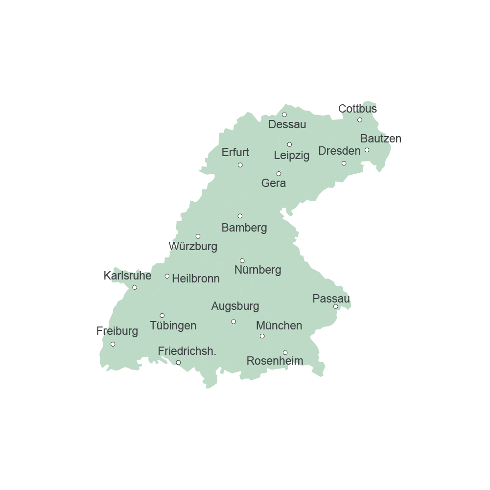 Gebiedskaart Team Zuidoost