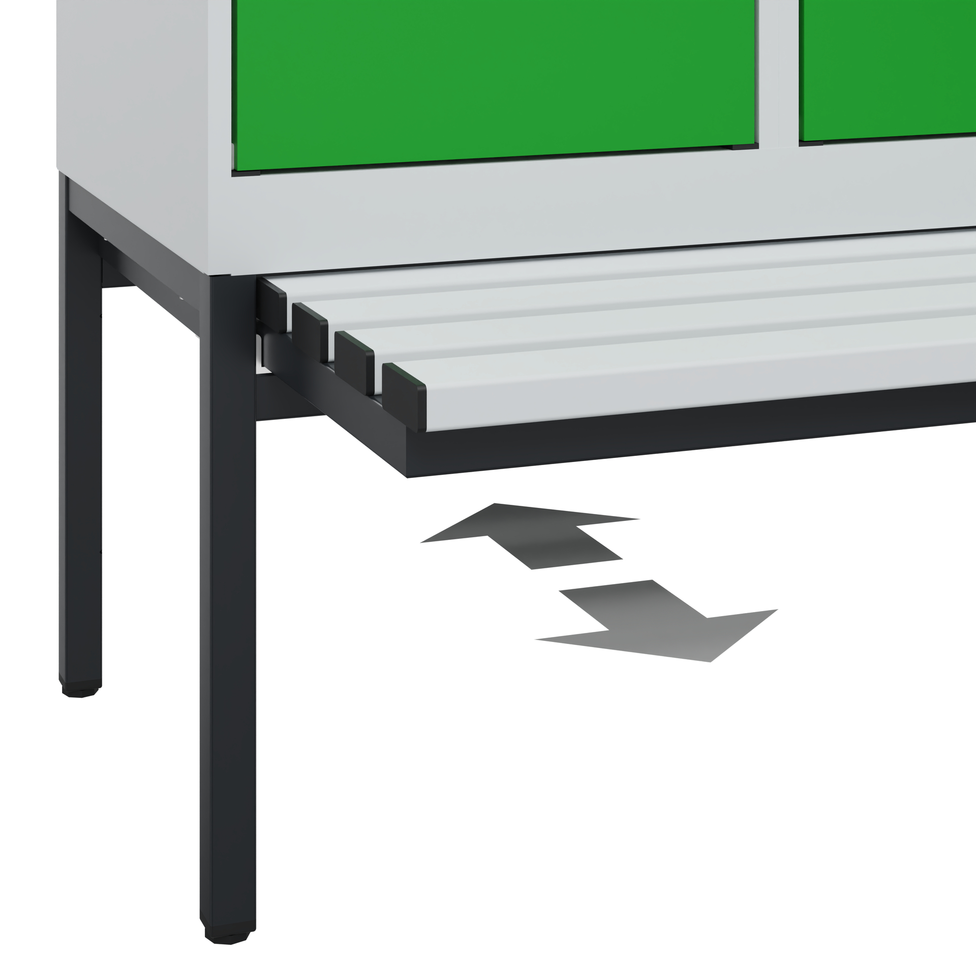 C+P Doppelstöckiger Spind Evolo PLUS, 4 Fächer, 1950x800x815mm