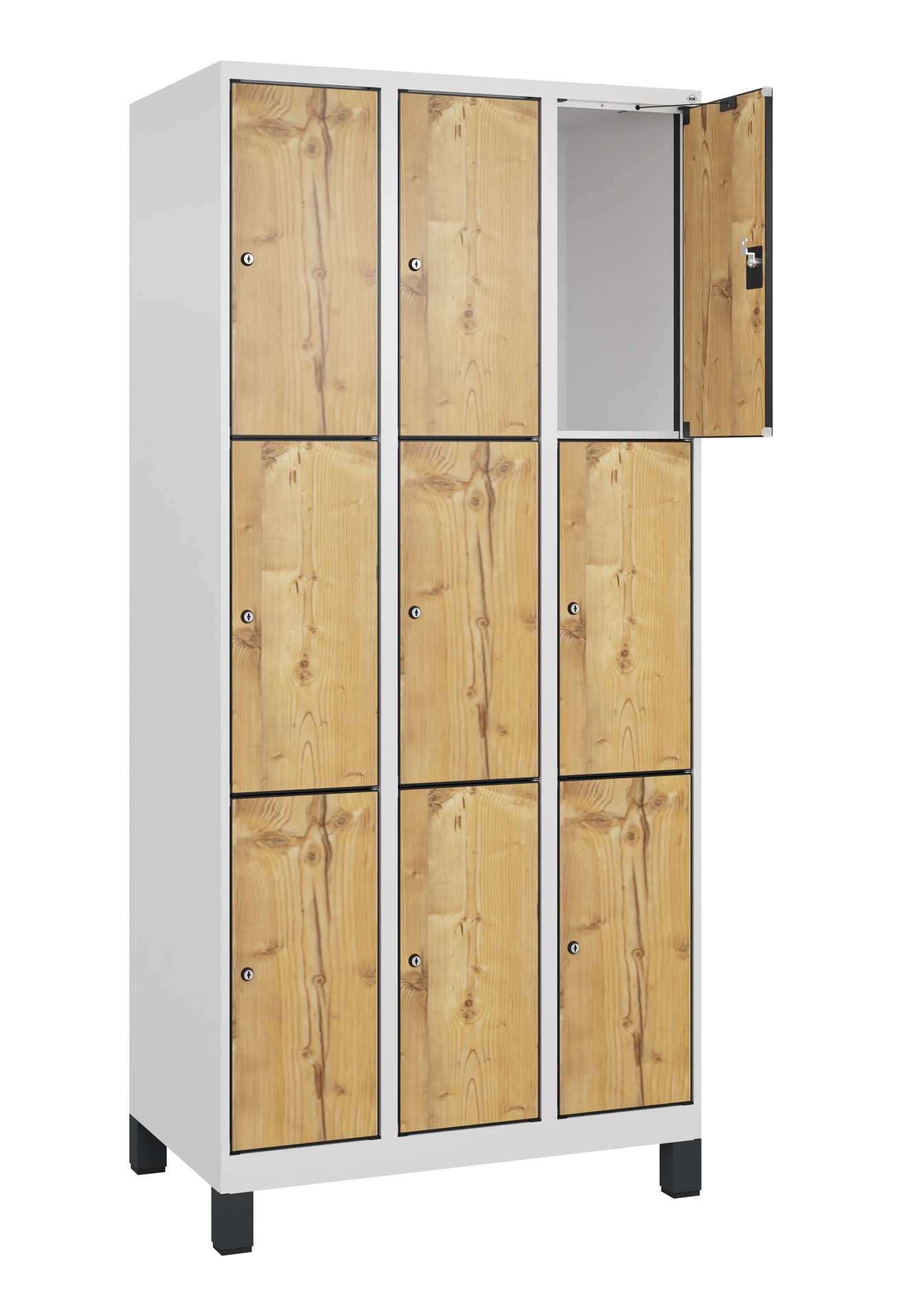 C+P Schlie�fachschrank Evolo PLUS, F��e, 9 F�cher, 1950x900x500mm