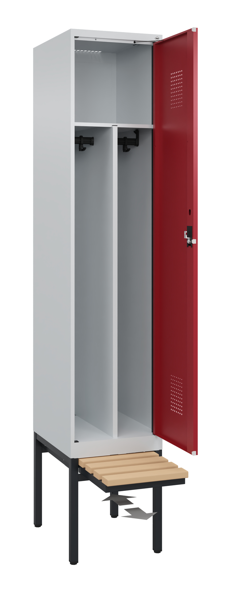 C+P Spind Evolo PLUS, Bank, 1 Abteil, 2120x400x815mm