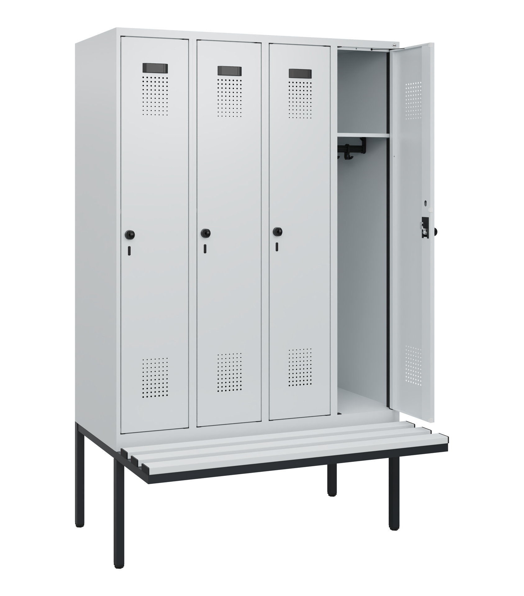 C+P Spind Evolo PLUS, Bank, 4 Abteile, 1950x1200x8