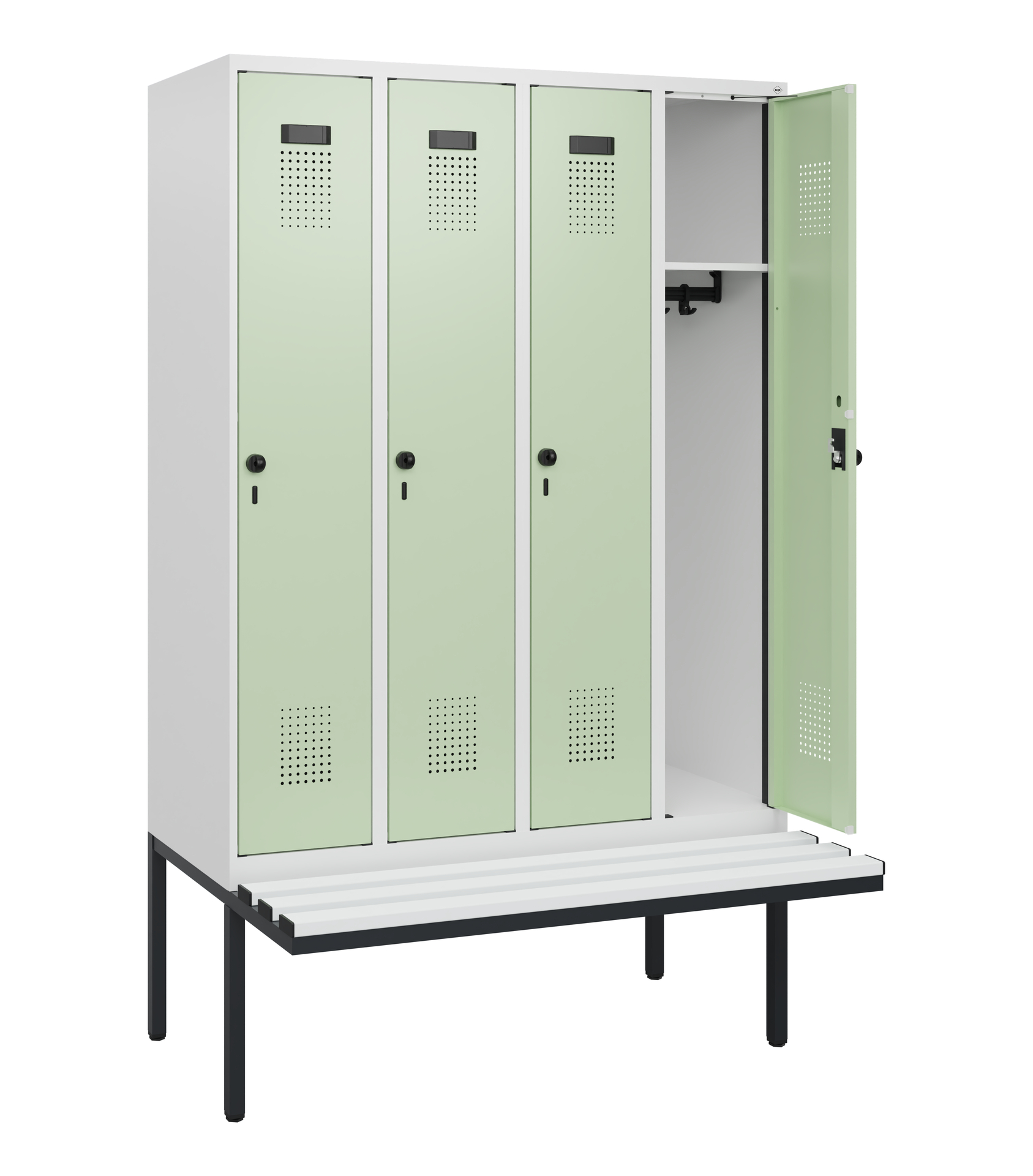 C+P Spind Evolo PLUS, Bank, 4 Abteile, 1950x1200x8