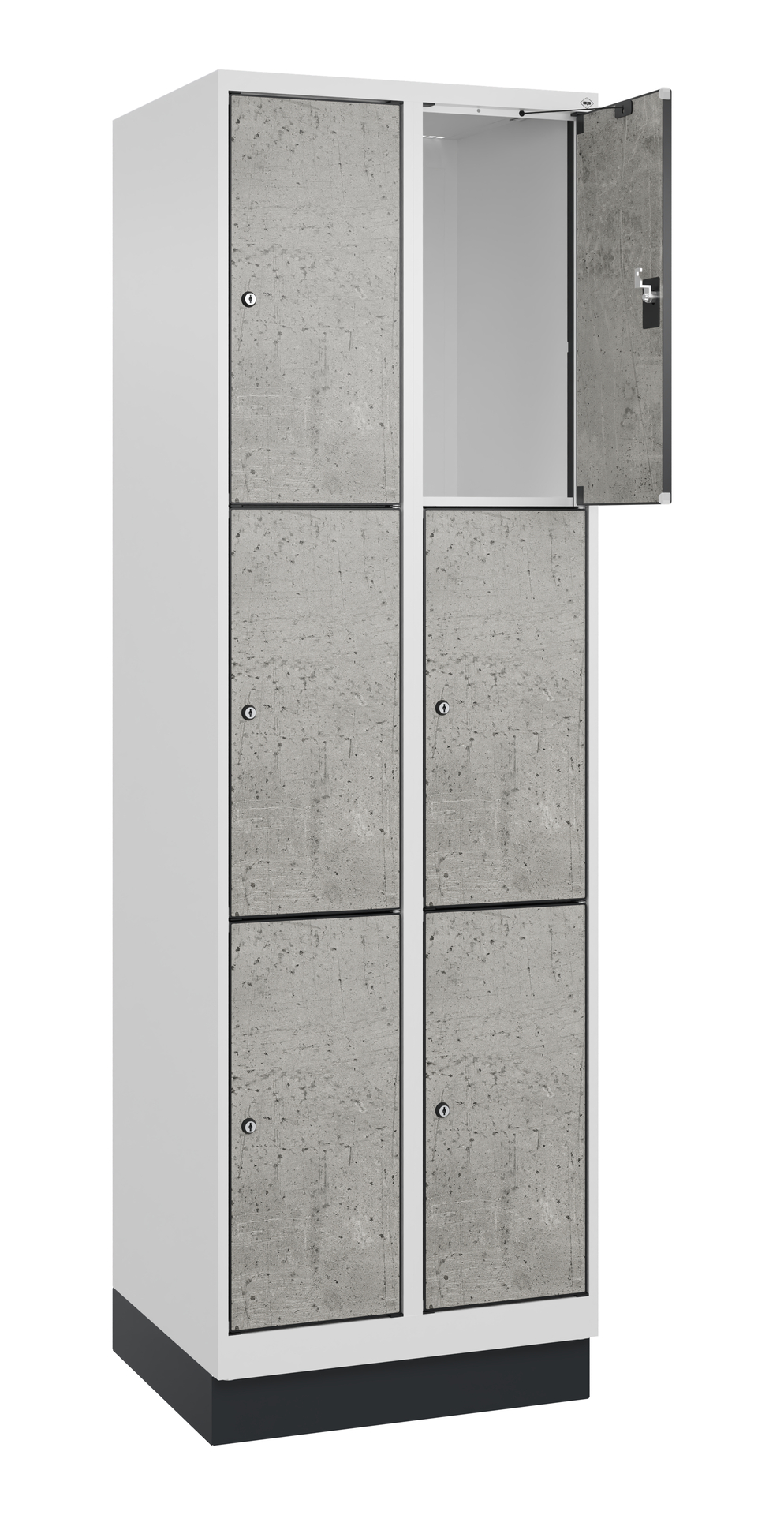 C+P Schlie�fachschrank Evolo PLUS, Sockel, 6 F�cher, 1950x600x500mm