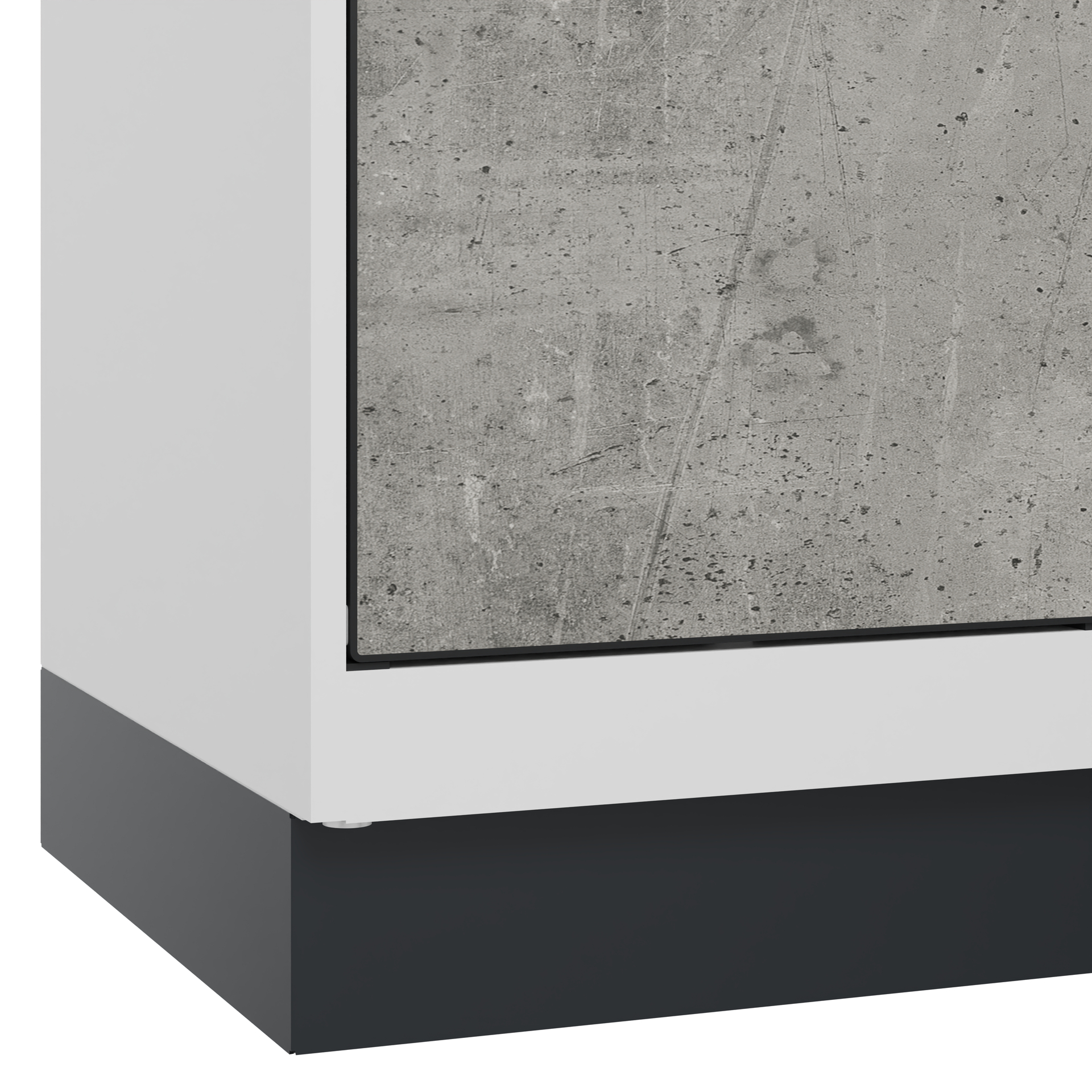 C+P Schlie�fachschrank Evolo PLUS, Sockel, 18 F�cher, 1950x1200x500mm
