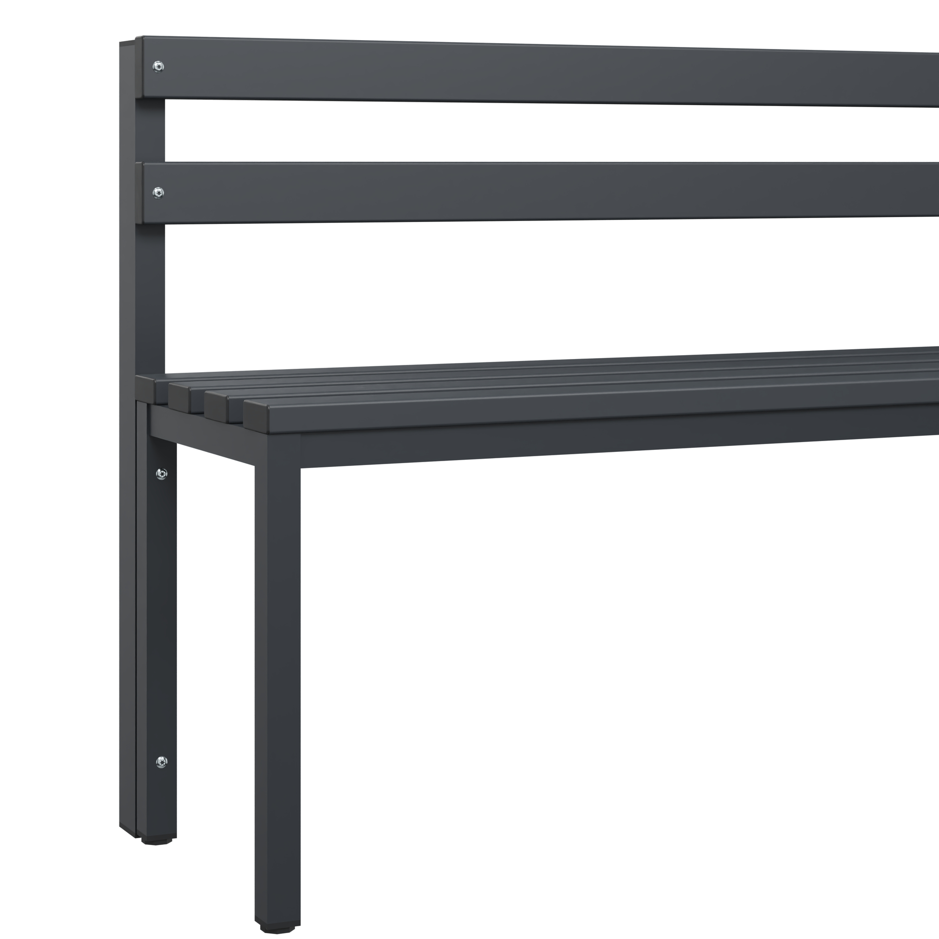 C+P Sitzbank Solid, 774x1000x412mm, 7021/Schwarzgrau