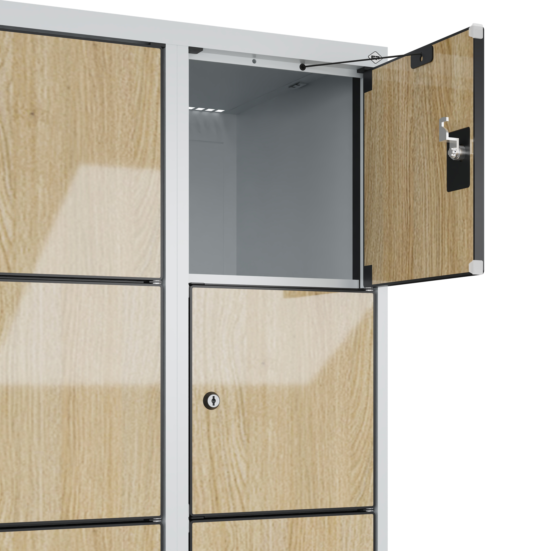 C+P Schlie�fachschrank Evolo PLUS, Sockel, 18 F�cher, 1950x900x500mm