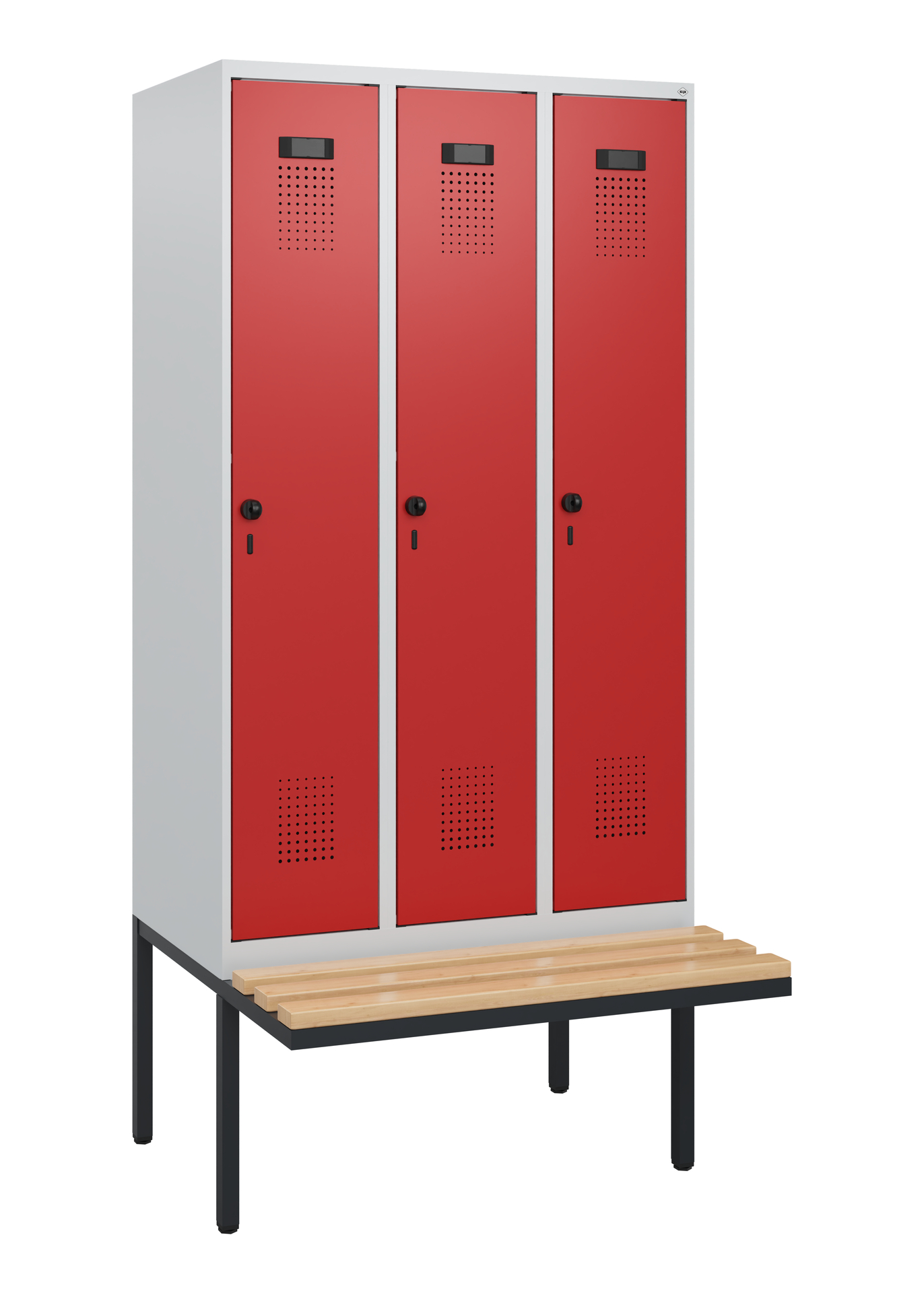 C+P Spind Evolo PLUS, Bank, 3 Abteile, 1950x900x81