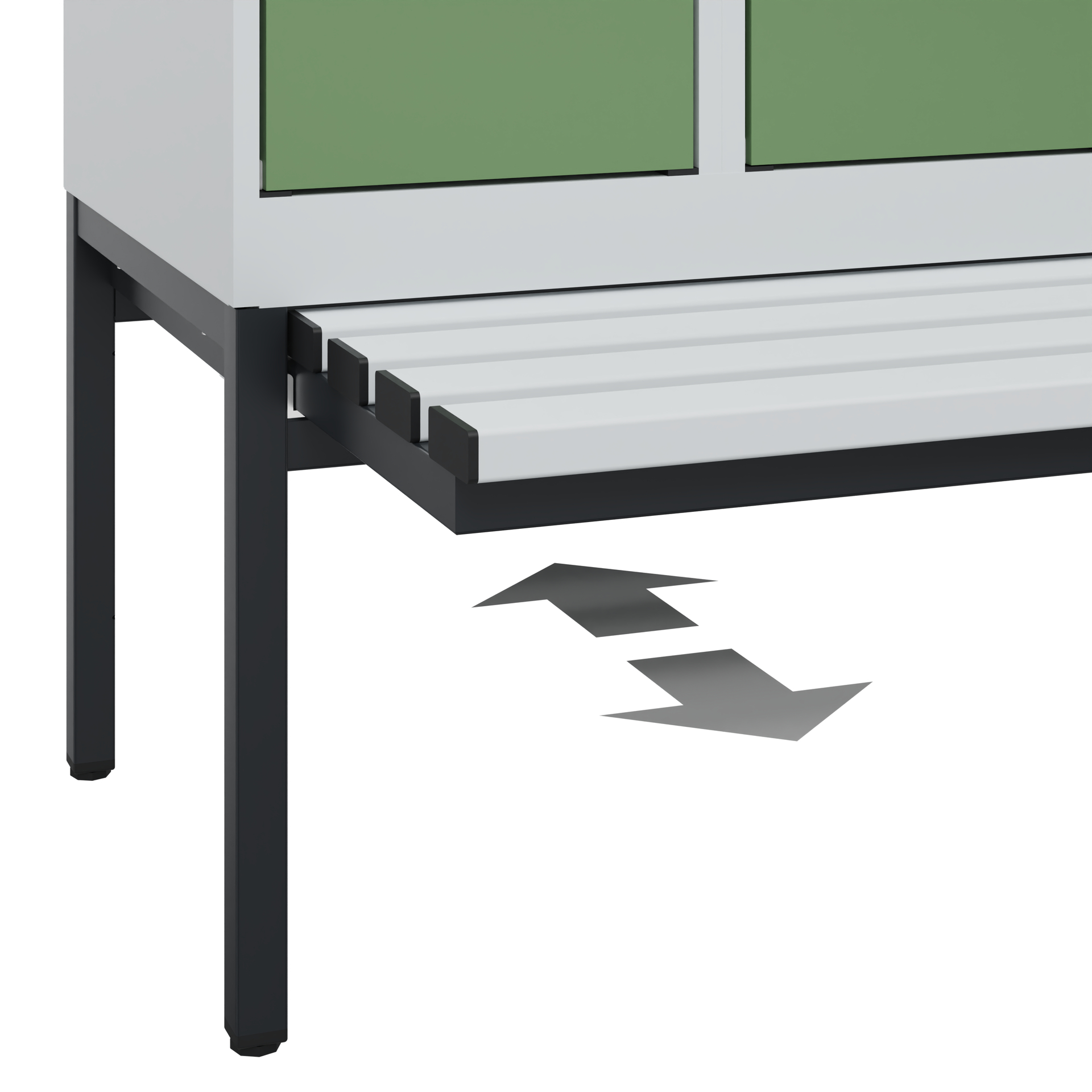 C+P Spind Evolo PLUS, Bank, 1 Abteil, 2120x300x815mm