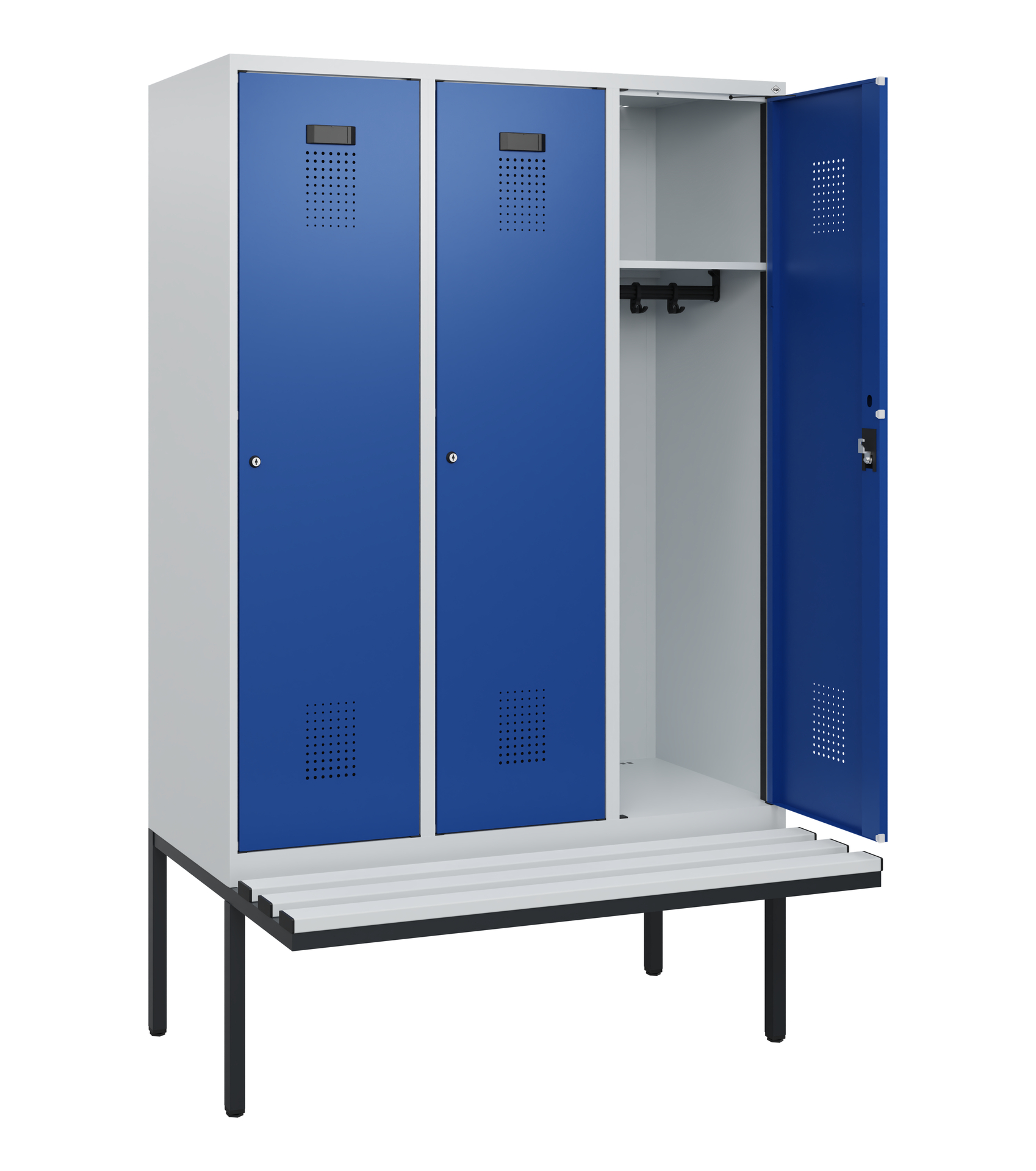 C+P Spind Evolo PLUS, Bank, 3 Abteile, 1950x1200x8