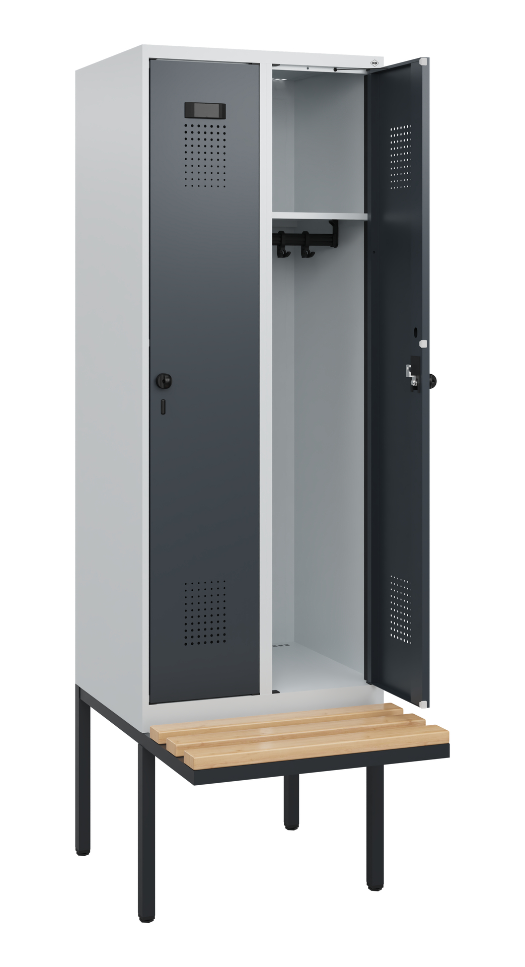 C+P Spind Evolo PLUS, Bank, 2 Abteile, 1950x600x81
