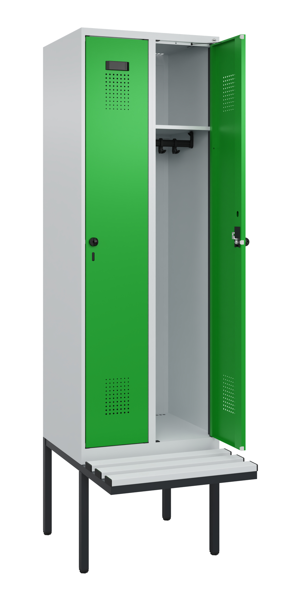 C+P Spind Evolo PLUS, Bank, 2 Abteil, 2120x600x815