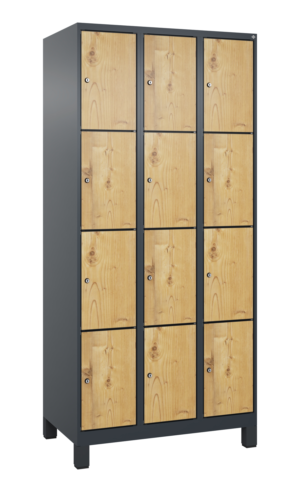 C+P Schlie�fachschrank Evolo PLUS, F��e, 12 F�cher, 1950x900x500mm