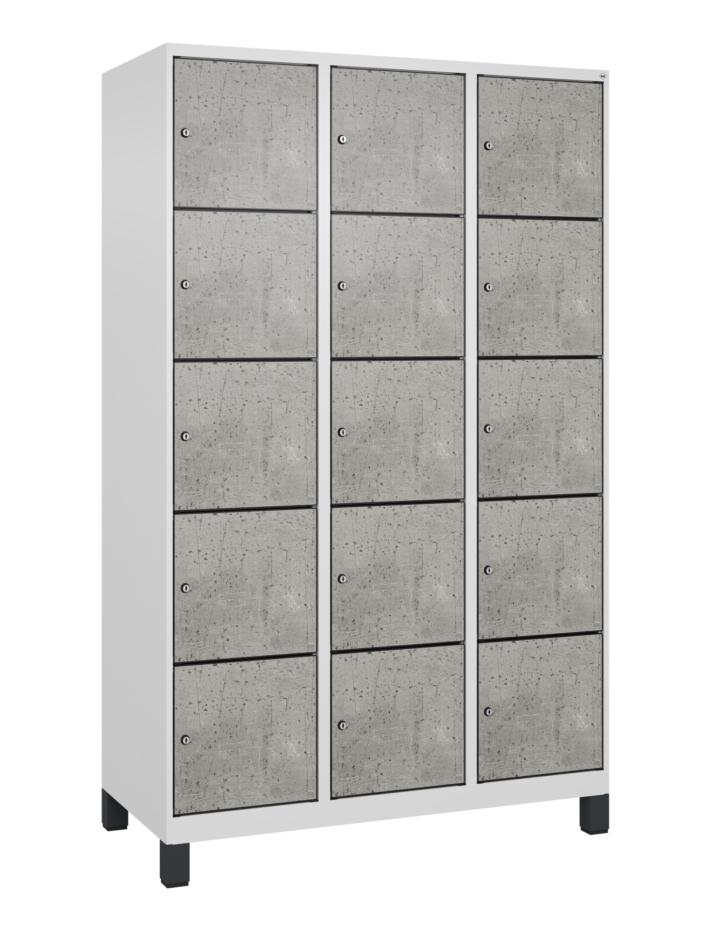 C+P Schlie�fachschrank Evolo PLUS, F��e, 15 F�cher, 1950x1200x500mm