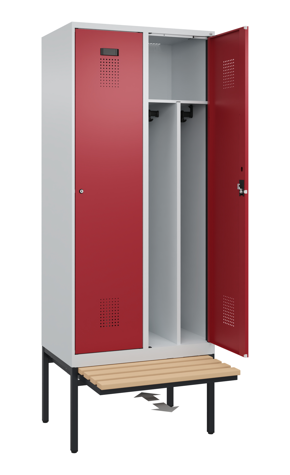 C+P Spind Evolo PLUS, Bank, 2 Abteile, 2120x800x815mm