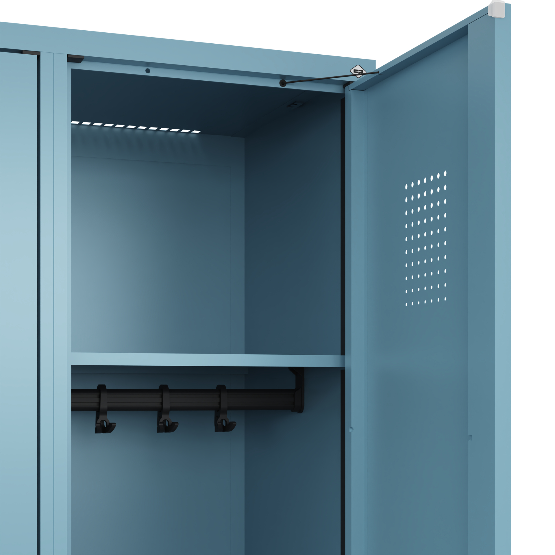 C+P Spind Evolo PLUS, Bank, 2 Abteile, 2120x800x815mm